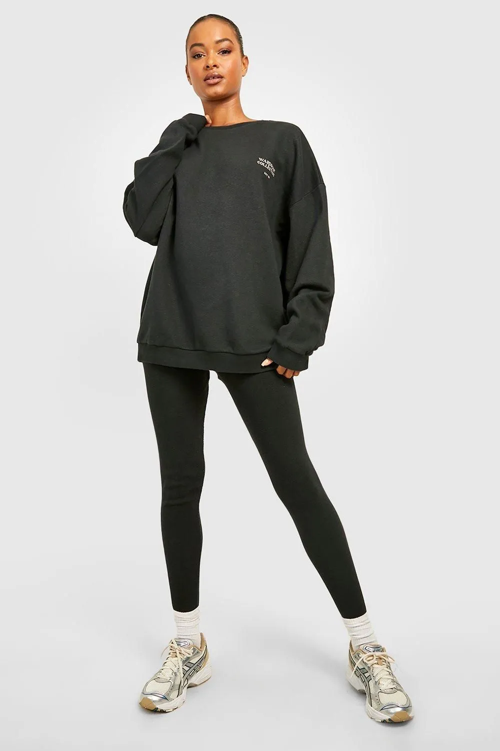 Tall Thick Rib Legging And Oversized Sweat Set