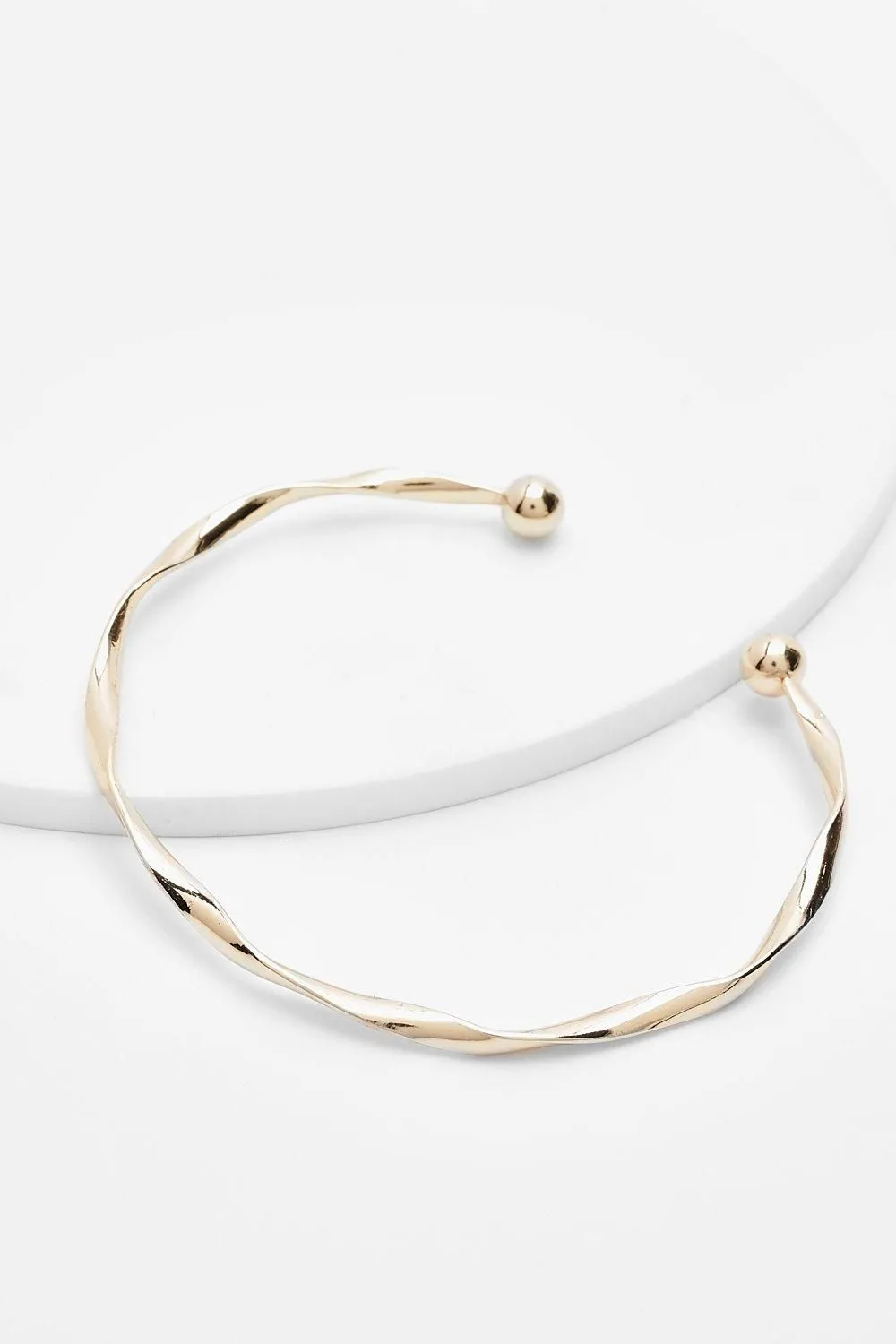 Twisted Molten Bangle Bracelet