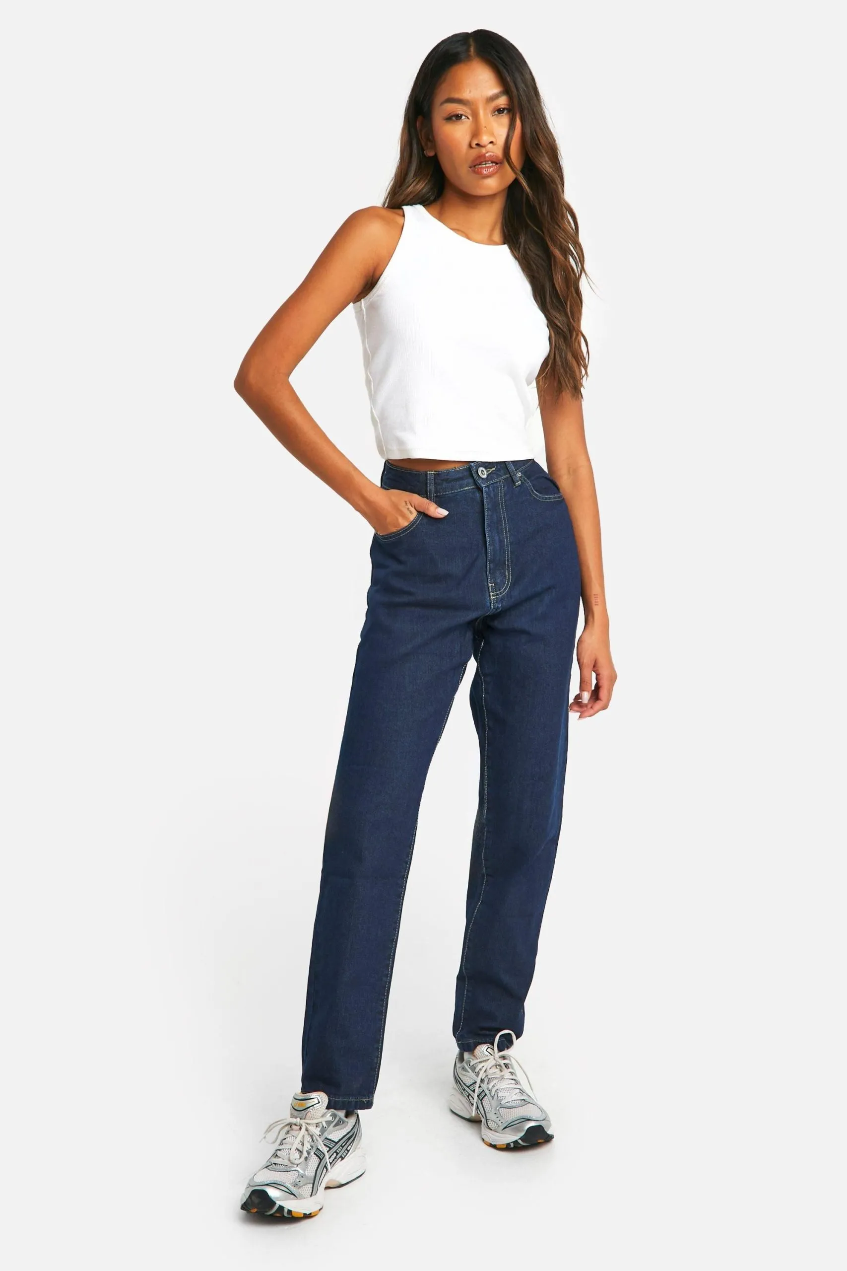Boohoo Basics High Waisted Mom Jeans