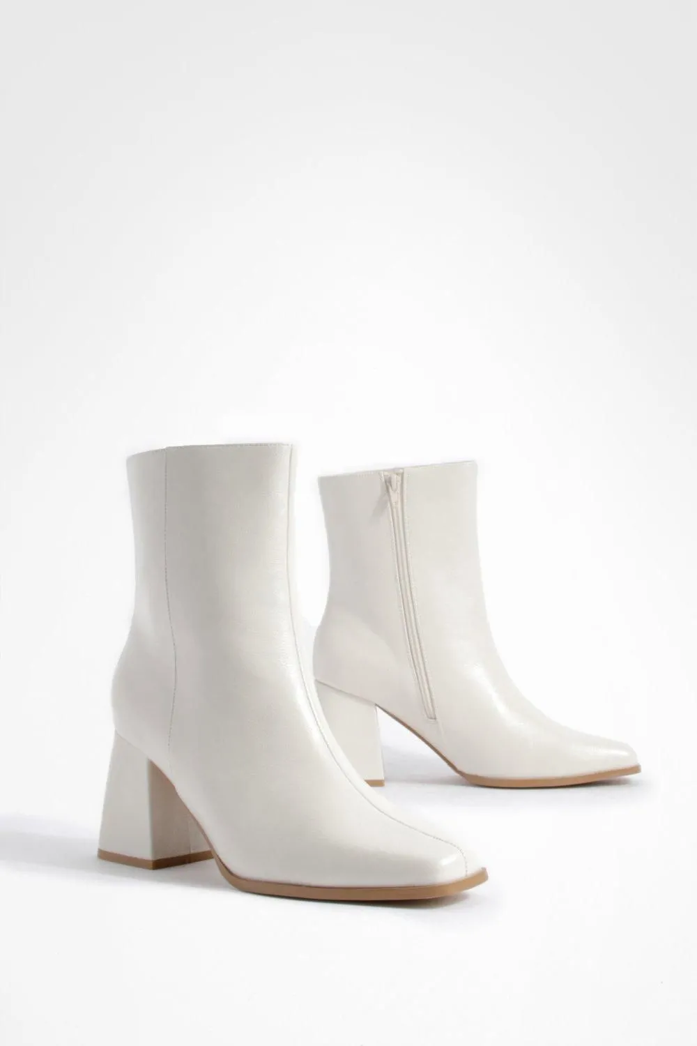 Wide Fit Block Heel Ankle Boots