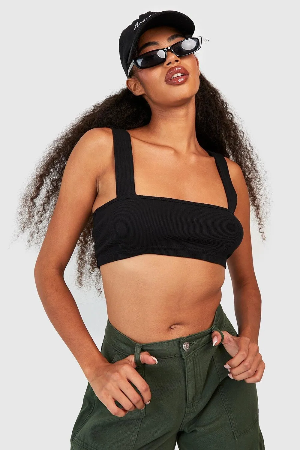 Basic Rib Square Neck Vest