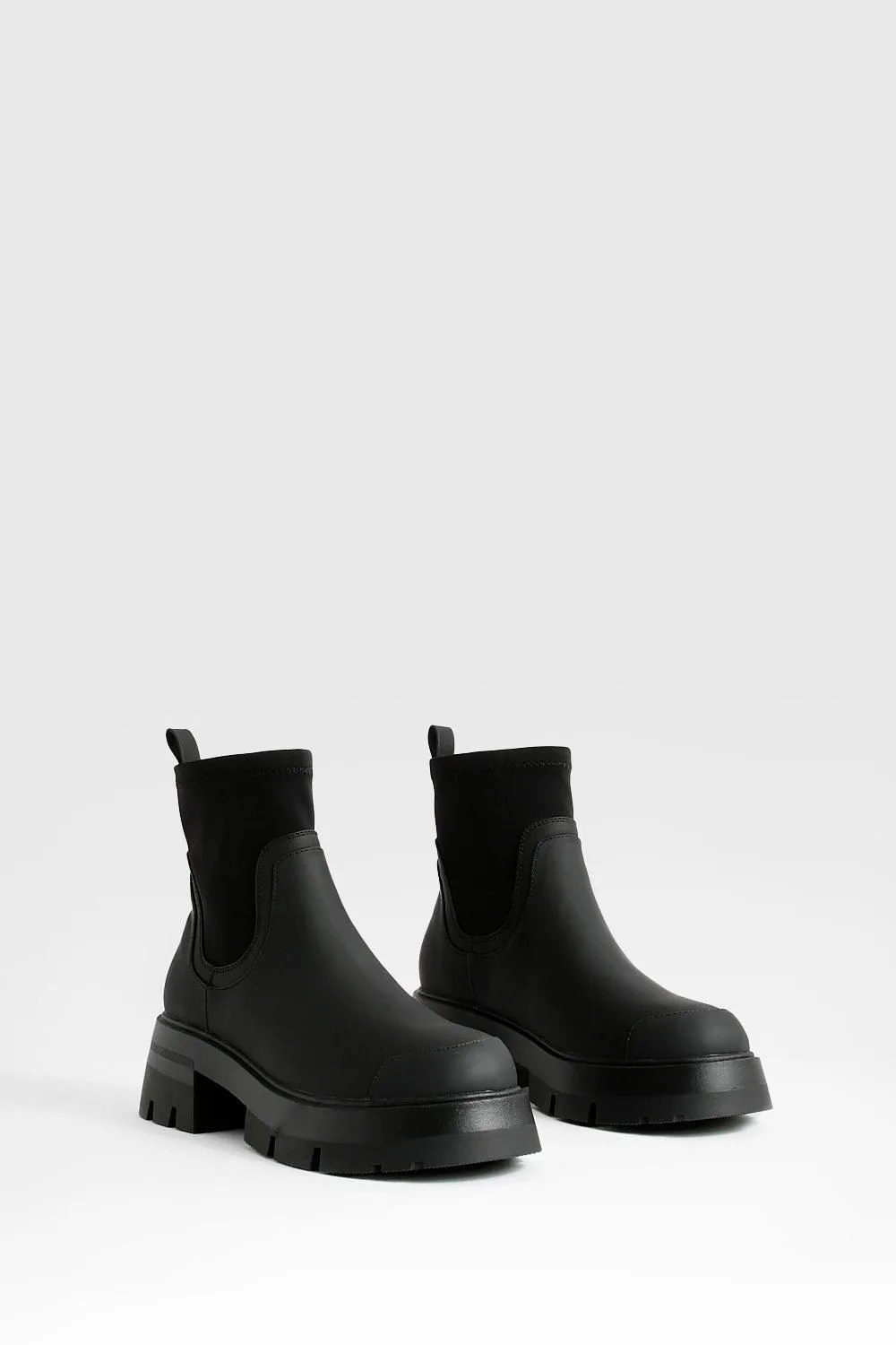Wide Fit Neoprene Panel Chelsea Boots