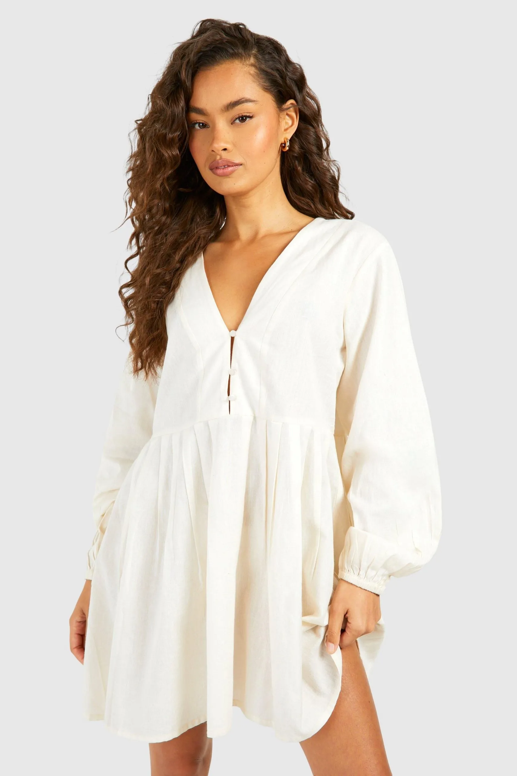 Long Sleeve Smock Dress