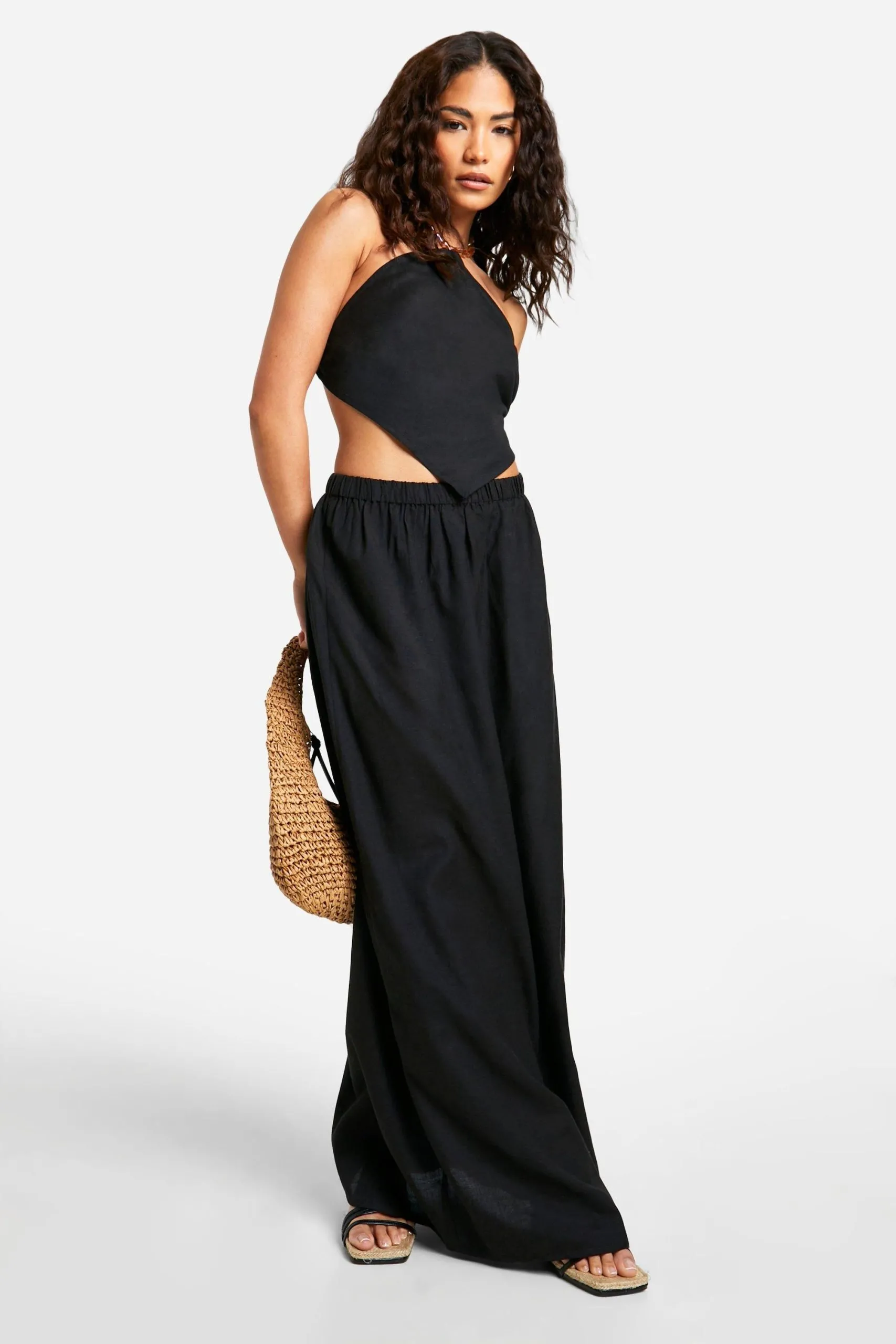 Petite Bead strap Beach Maxi Skirt Set