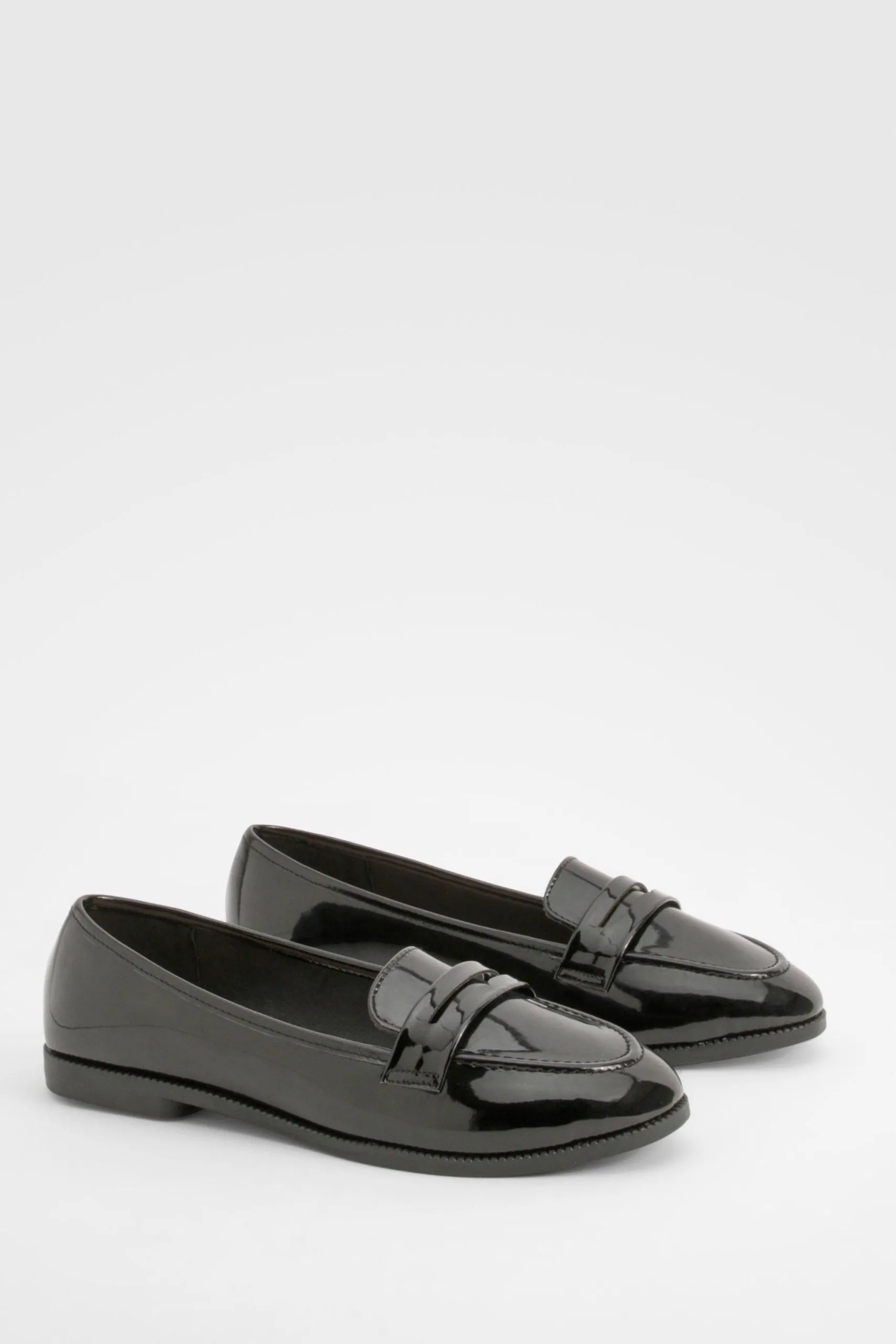 Wide Fit Patent Loafers