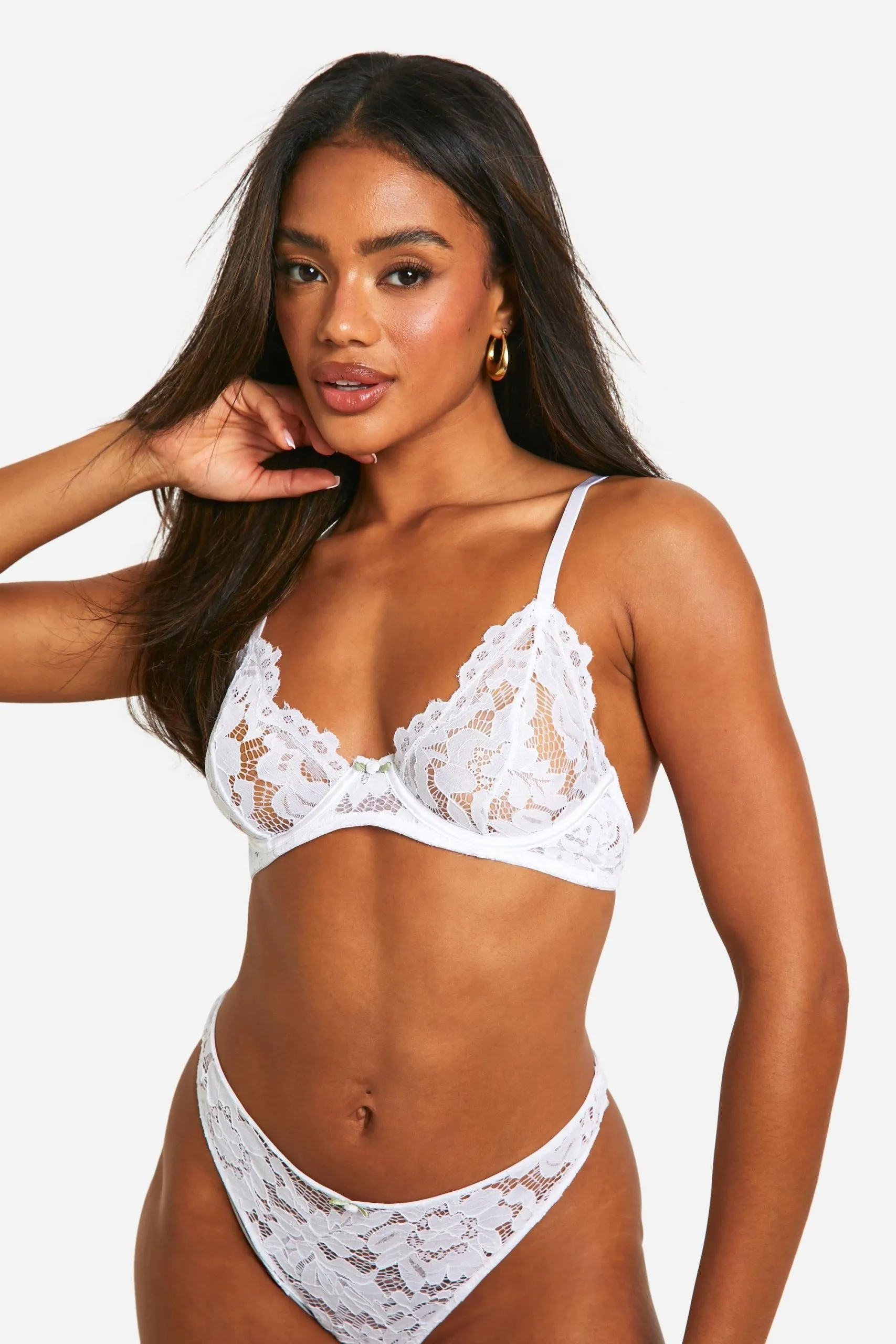 White Lace Underwire Bra
