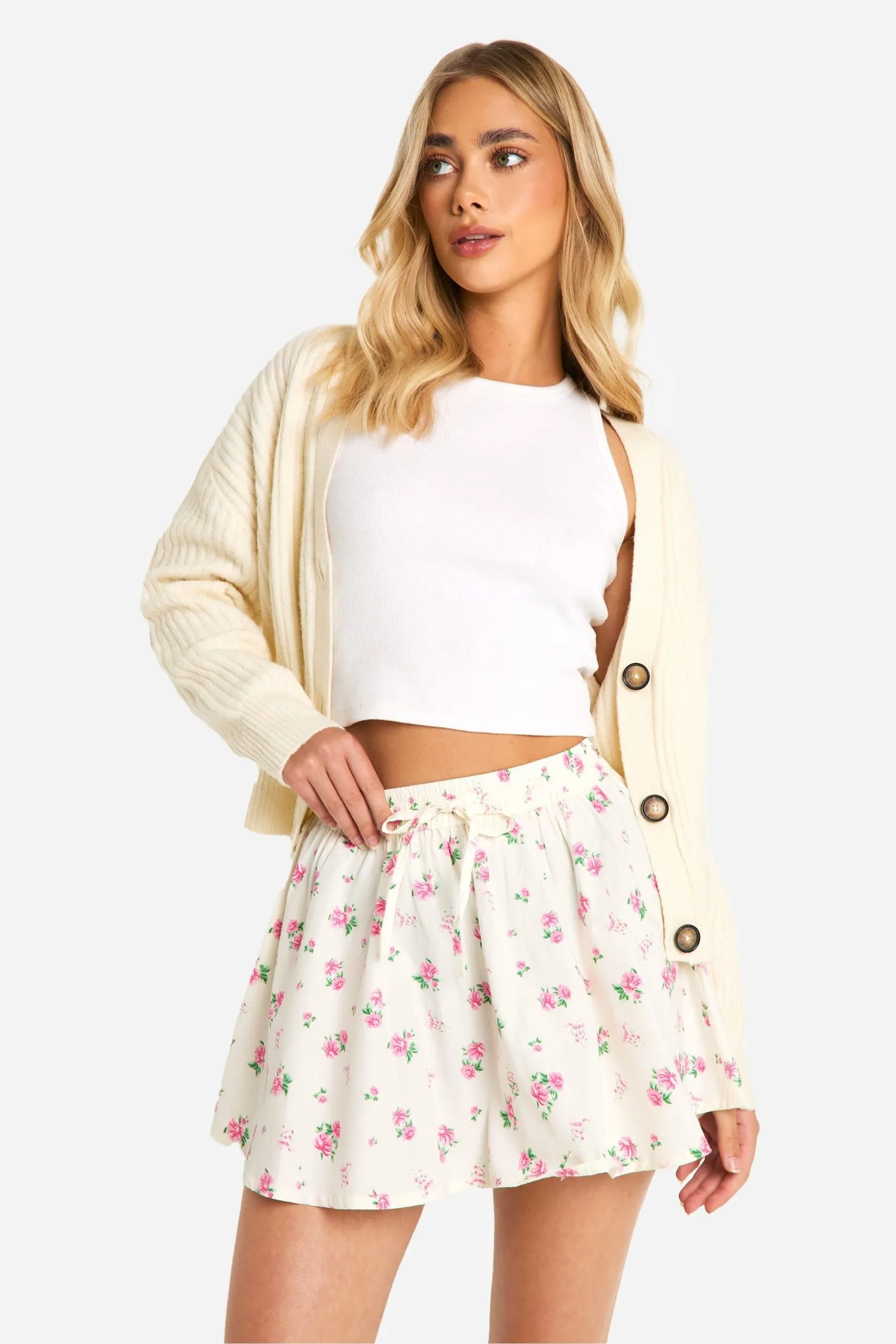 Prairie Floral Printed Mini Skirt