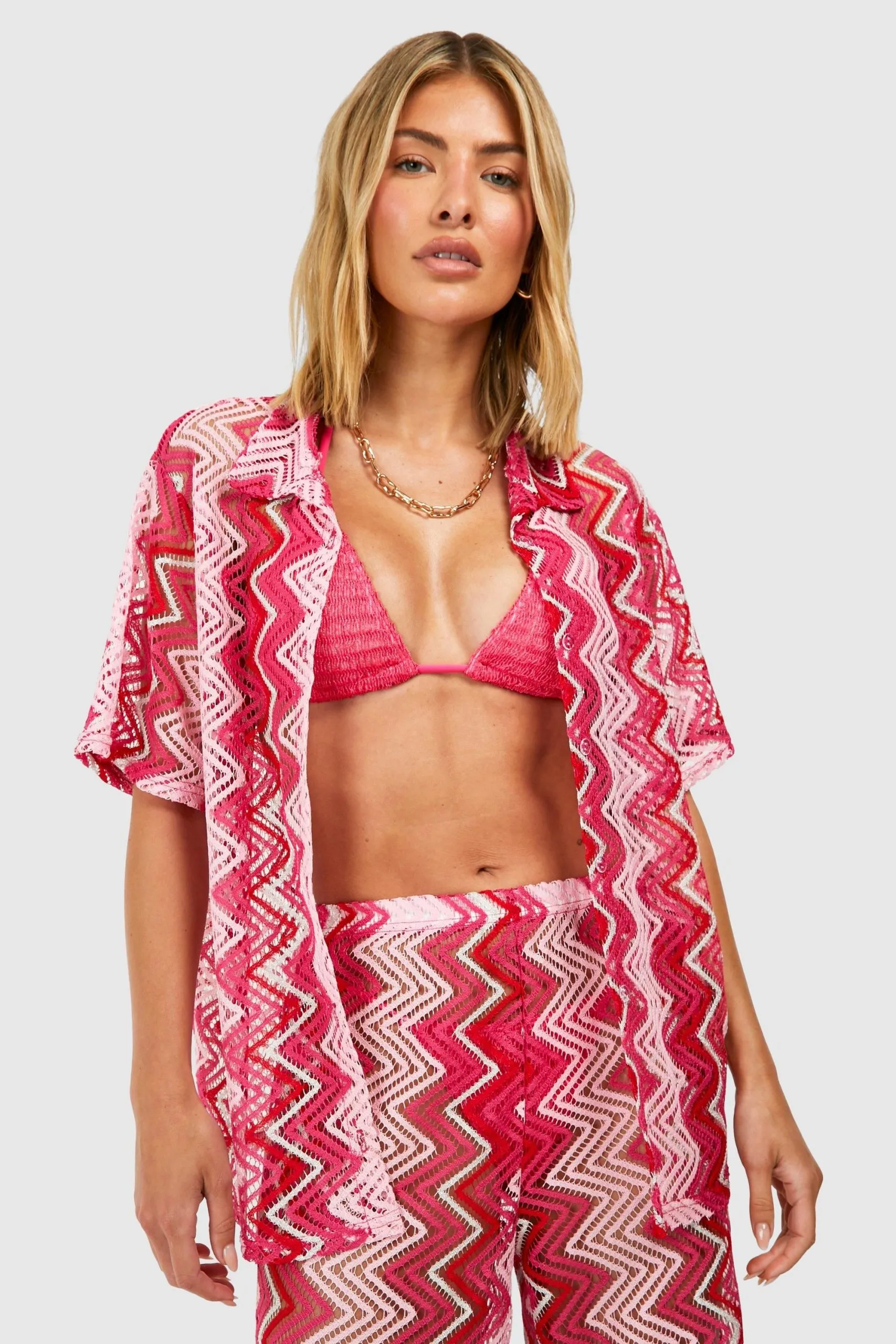 Zig Zag Knit Beach Shirt