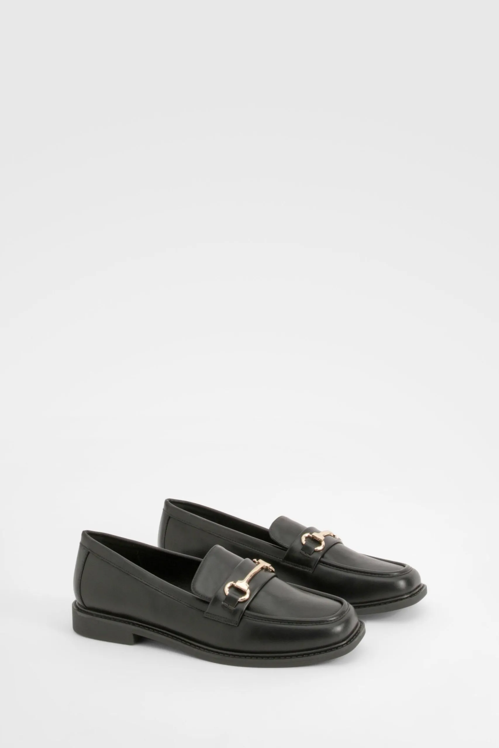 Wide Fit Chain Trim Loafers