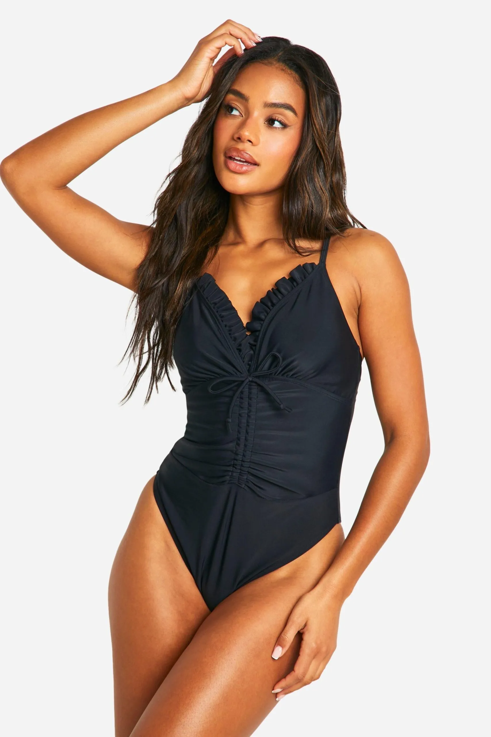 Ruched Ruffle Swimsuit
