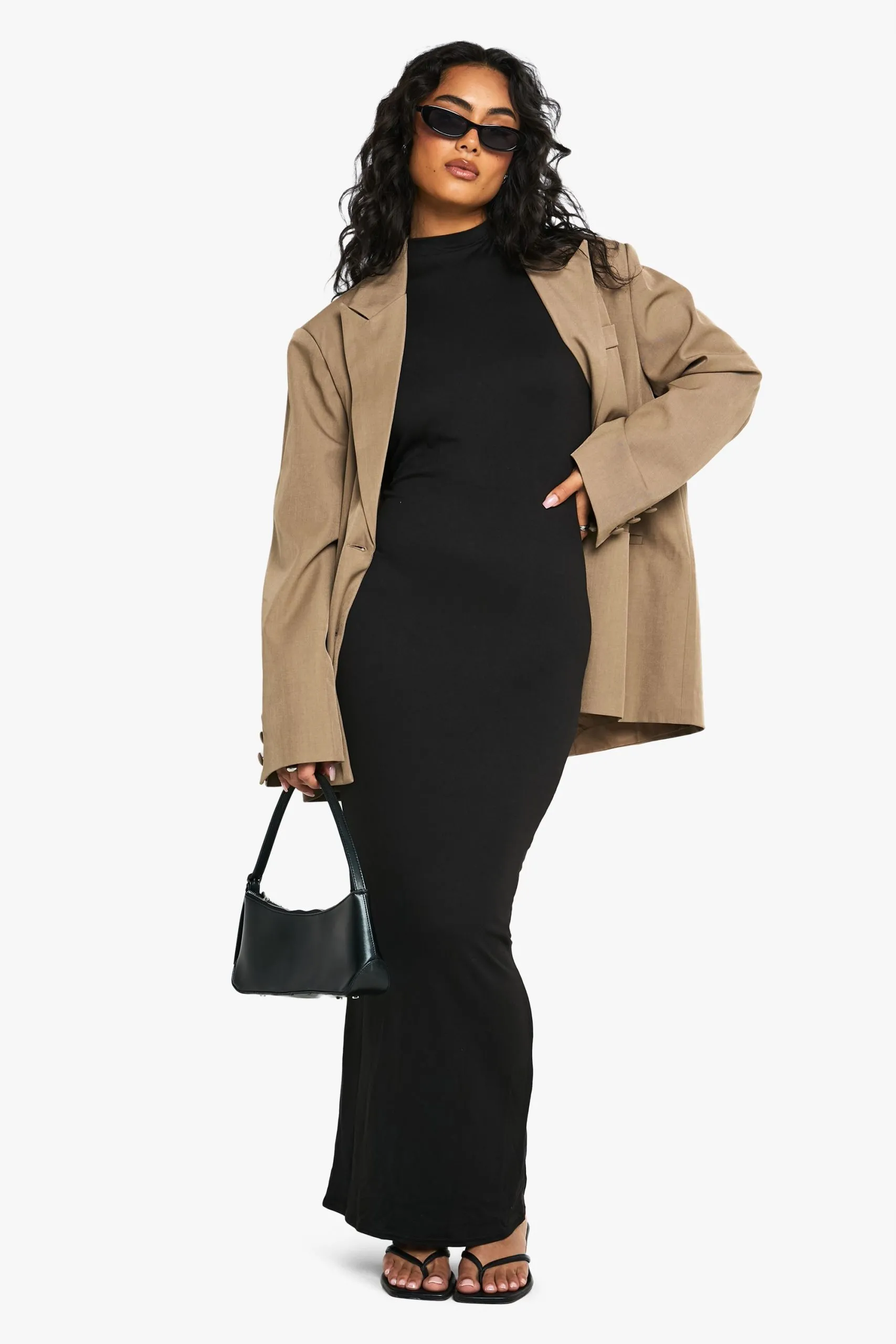 Super Soft Racer Neck Maxi Dress