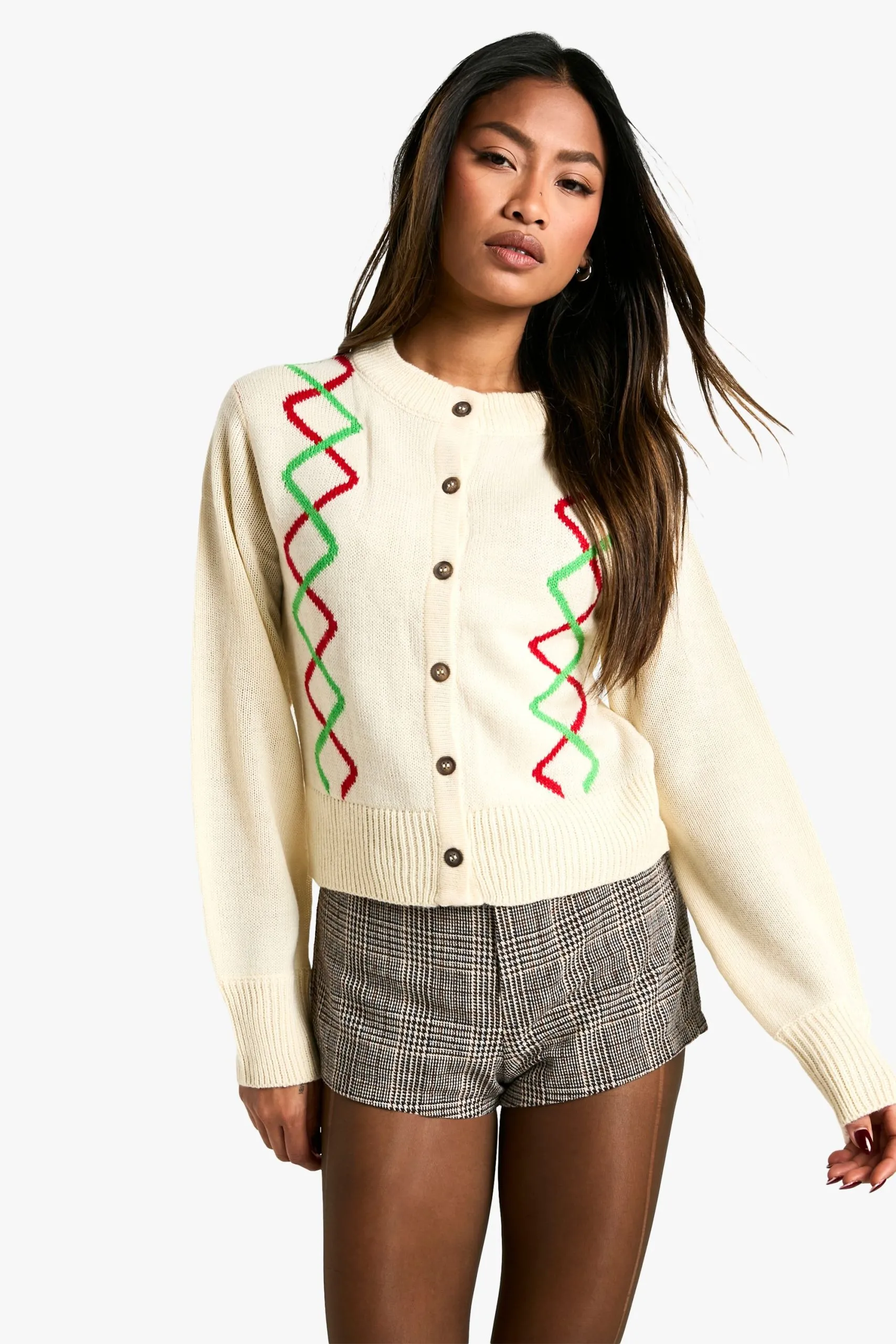 Fairisle Christmas Button Cardigan