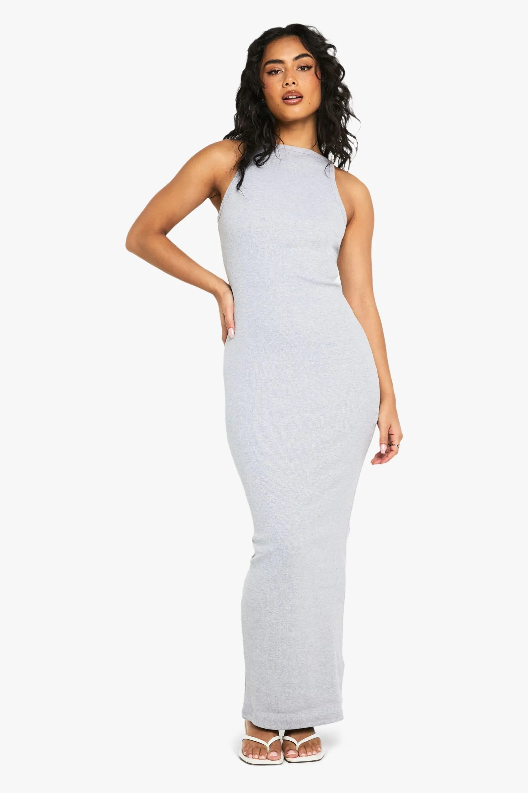 Basic Rib Racer Neck Maxi