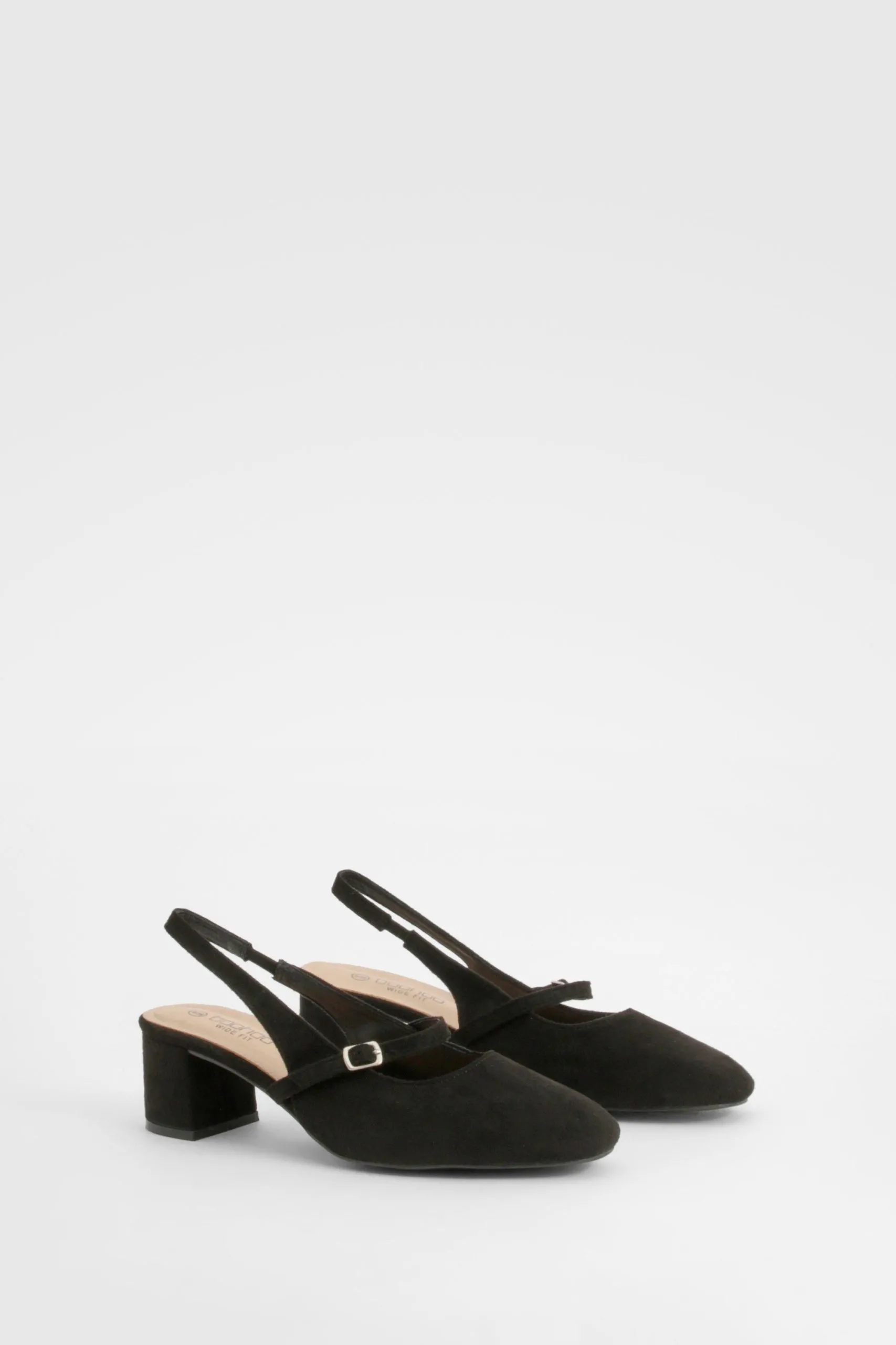 Wide Fit Slingback Low Block Ballet