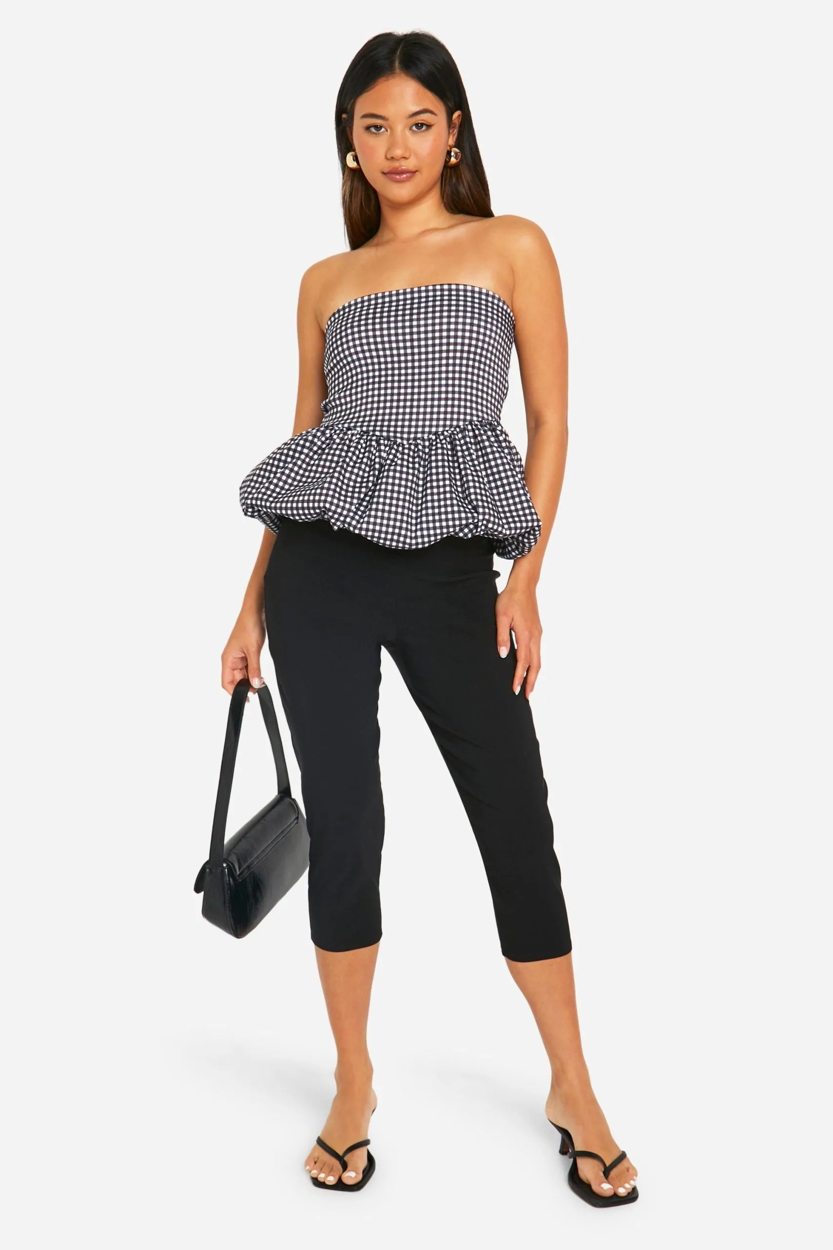 Bengaline Gingham Puff Ball Top