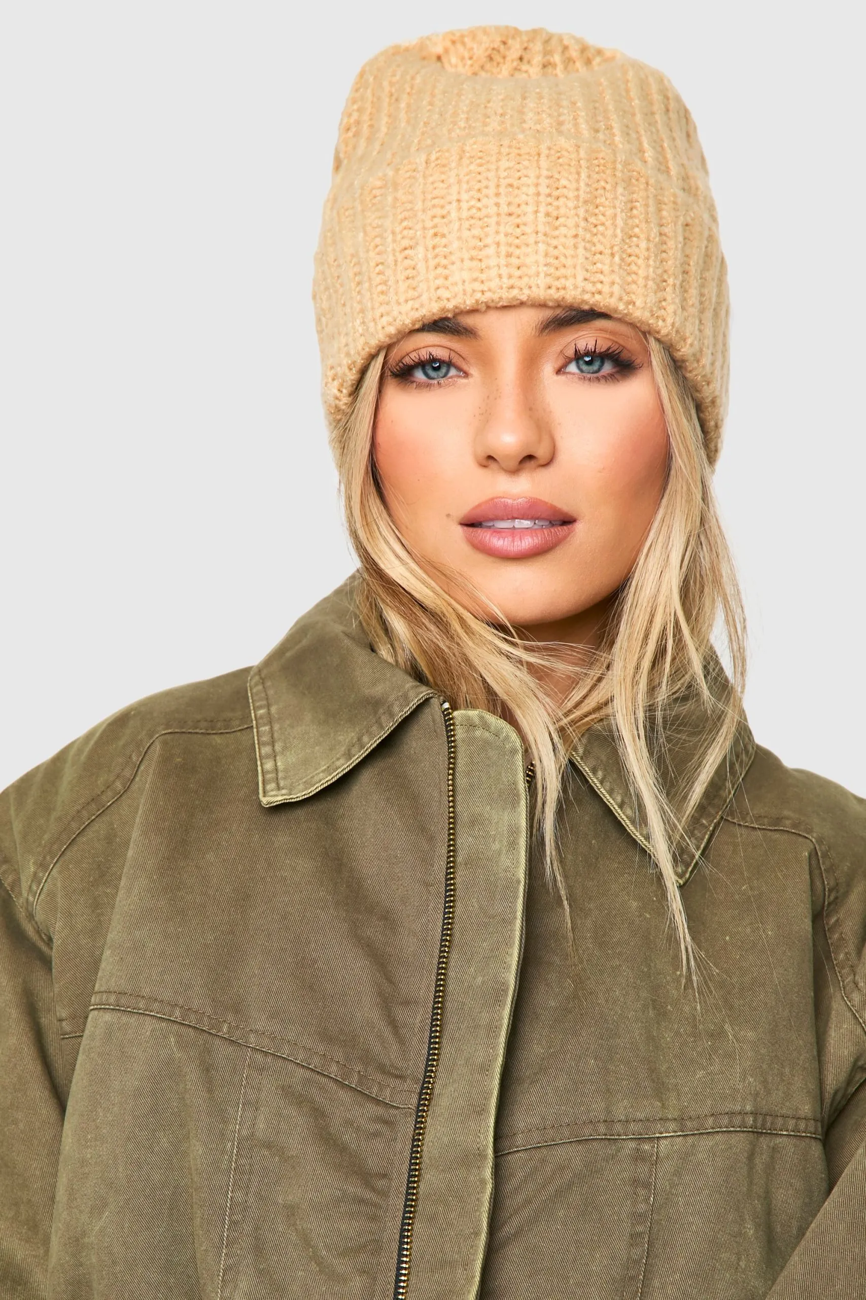 Chunky Ribbed Knit Beanie