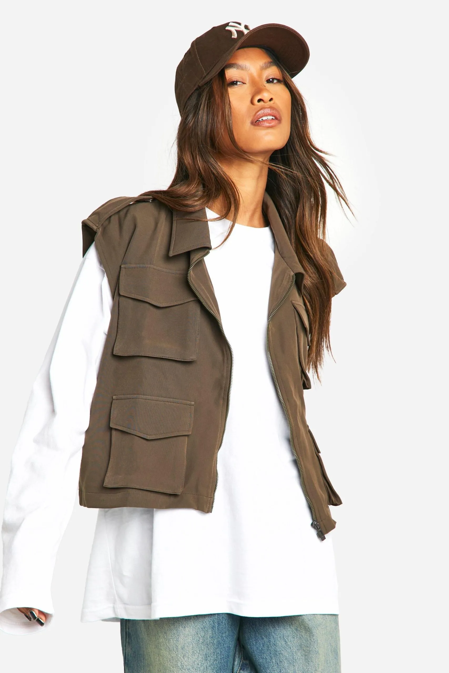 Boxy Utility Pocket Detail Gilet