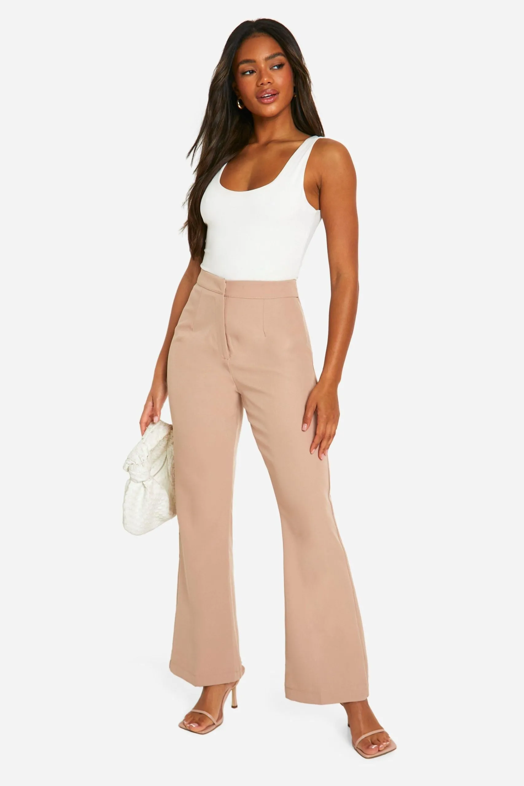 Fit & Flare Tailored Trousers - 30 Inch Inside Leg