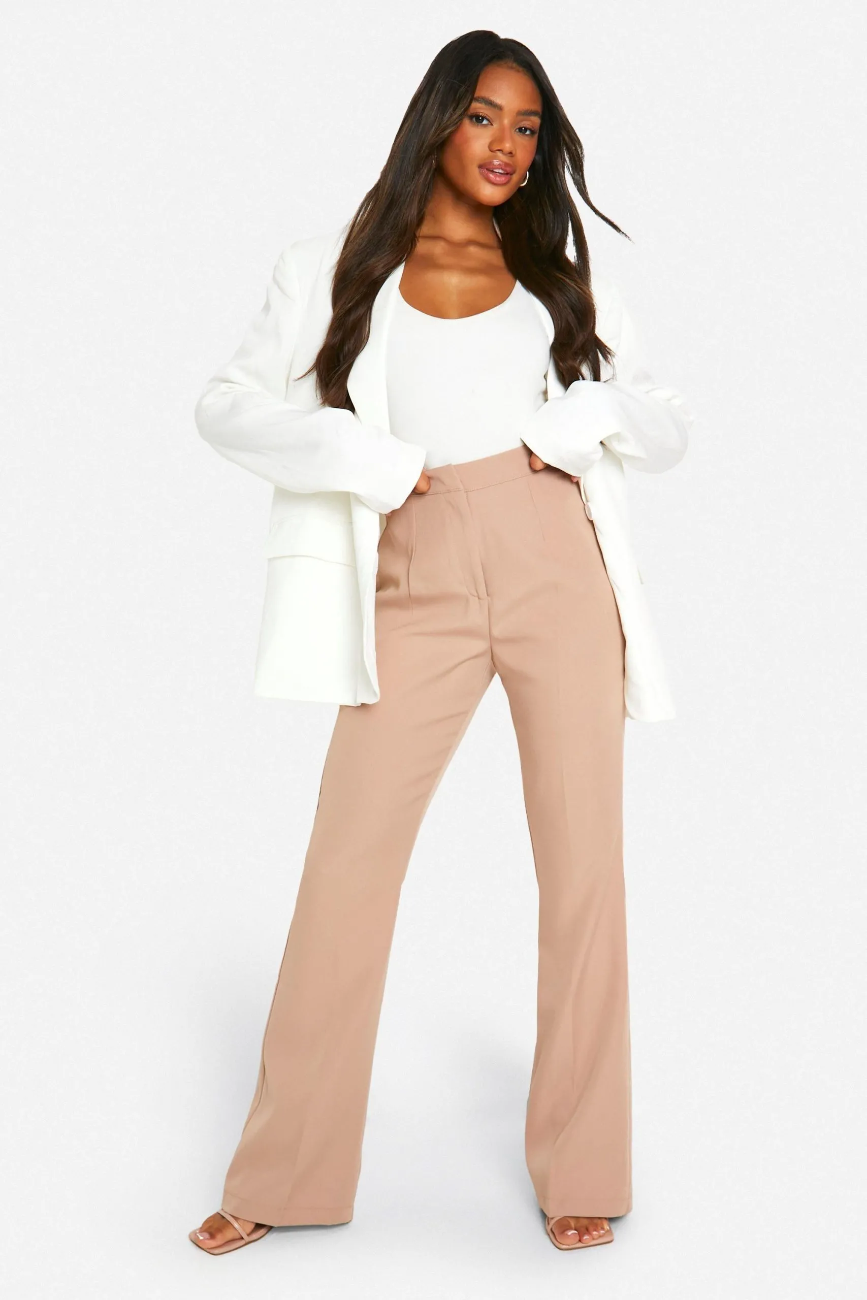 Fit & Flare Tailored Trousers - 34 Inch Inside Leg