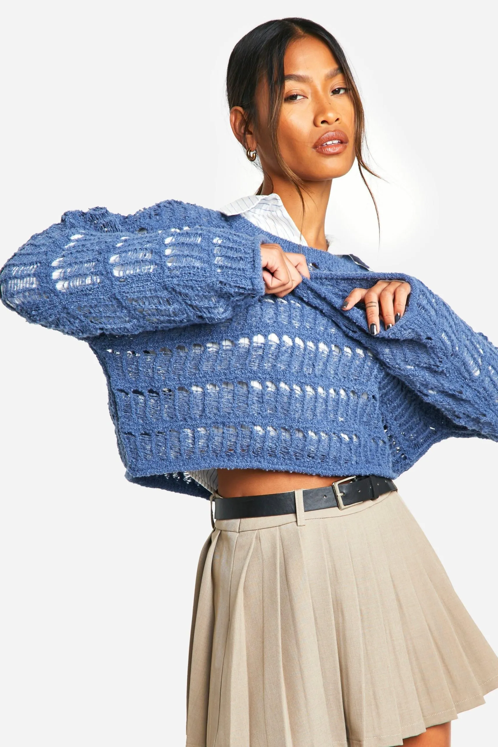 Ladder Crochet Crop Jumper
