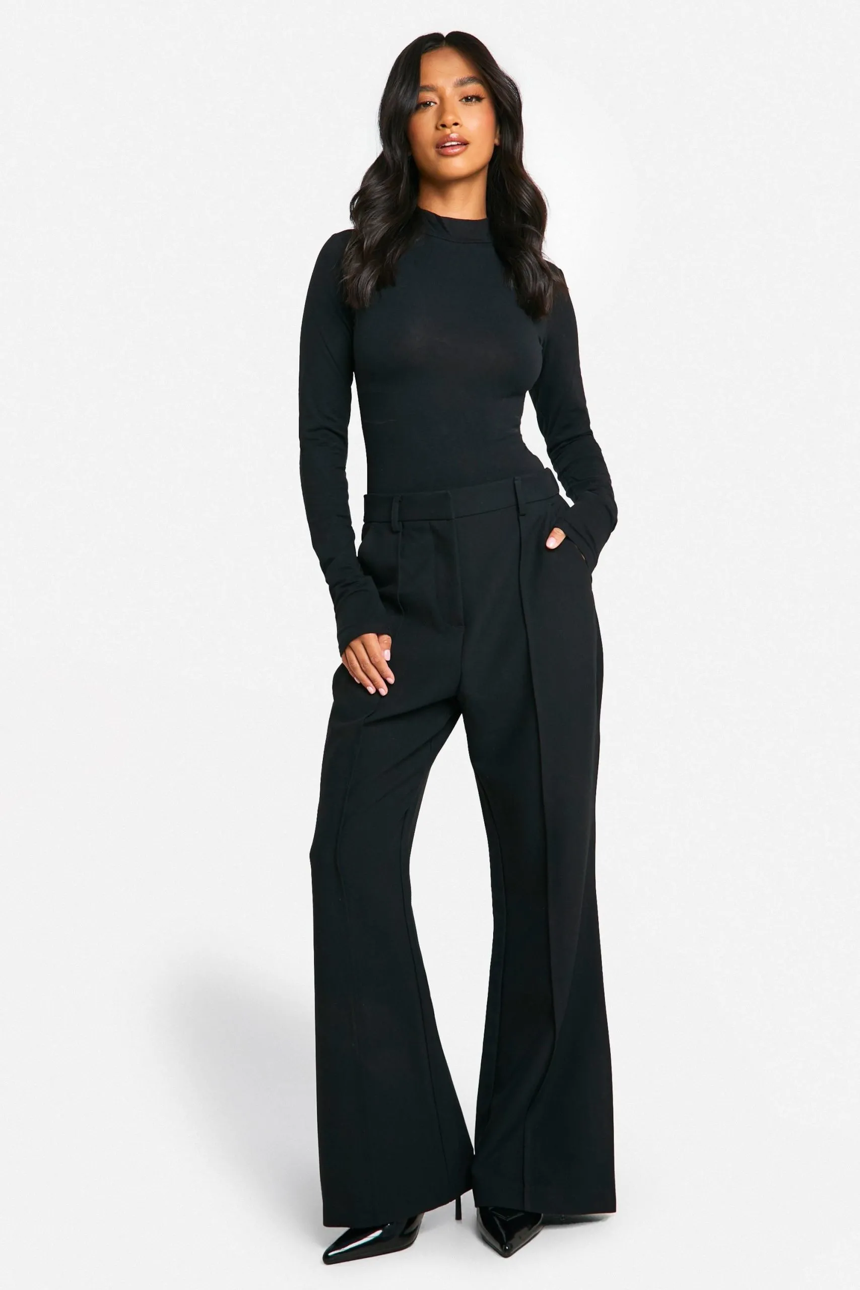 Petite Essential Flare Leg Tailored Trousers