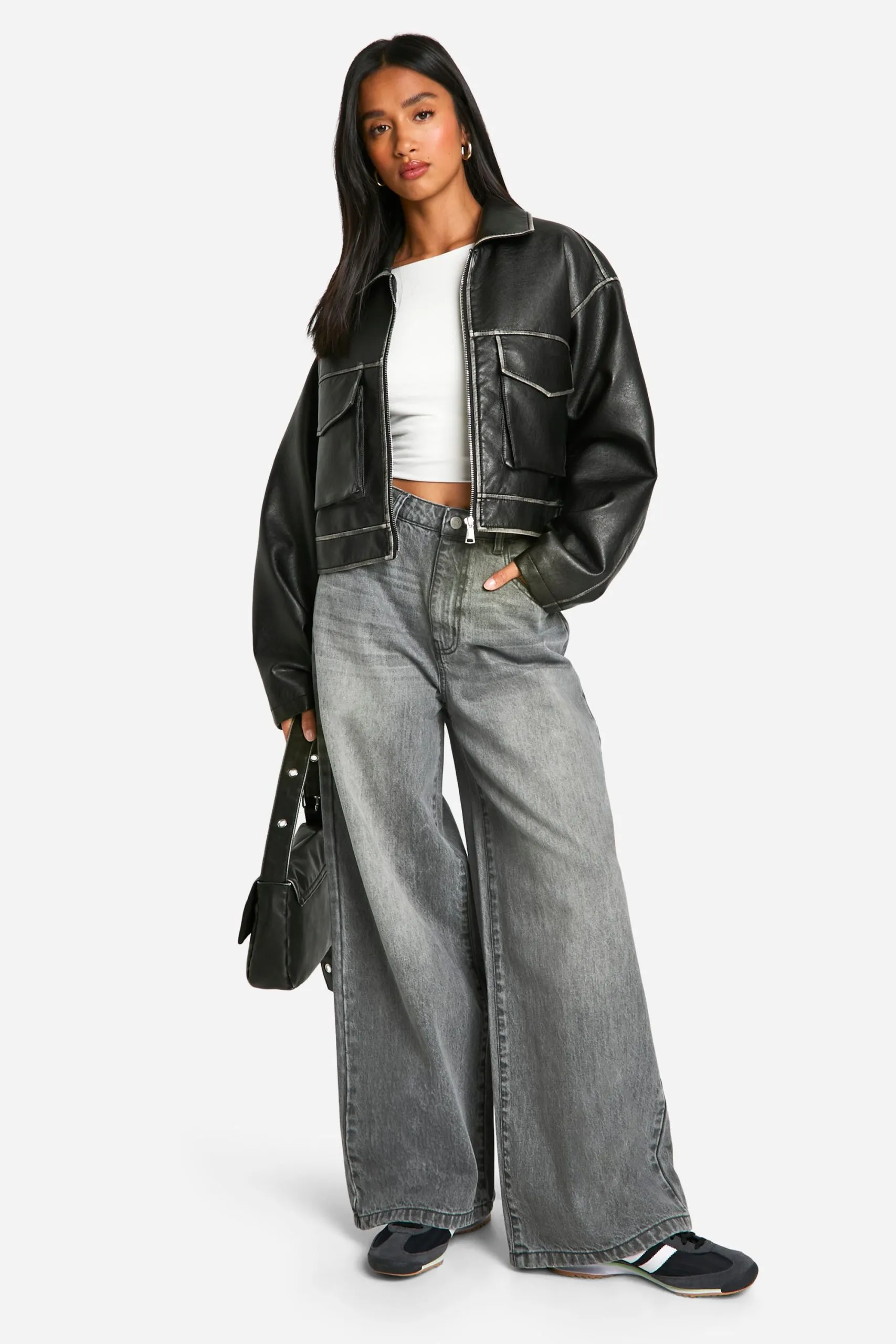 The Petite High Rise Wide Leg Jean