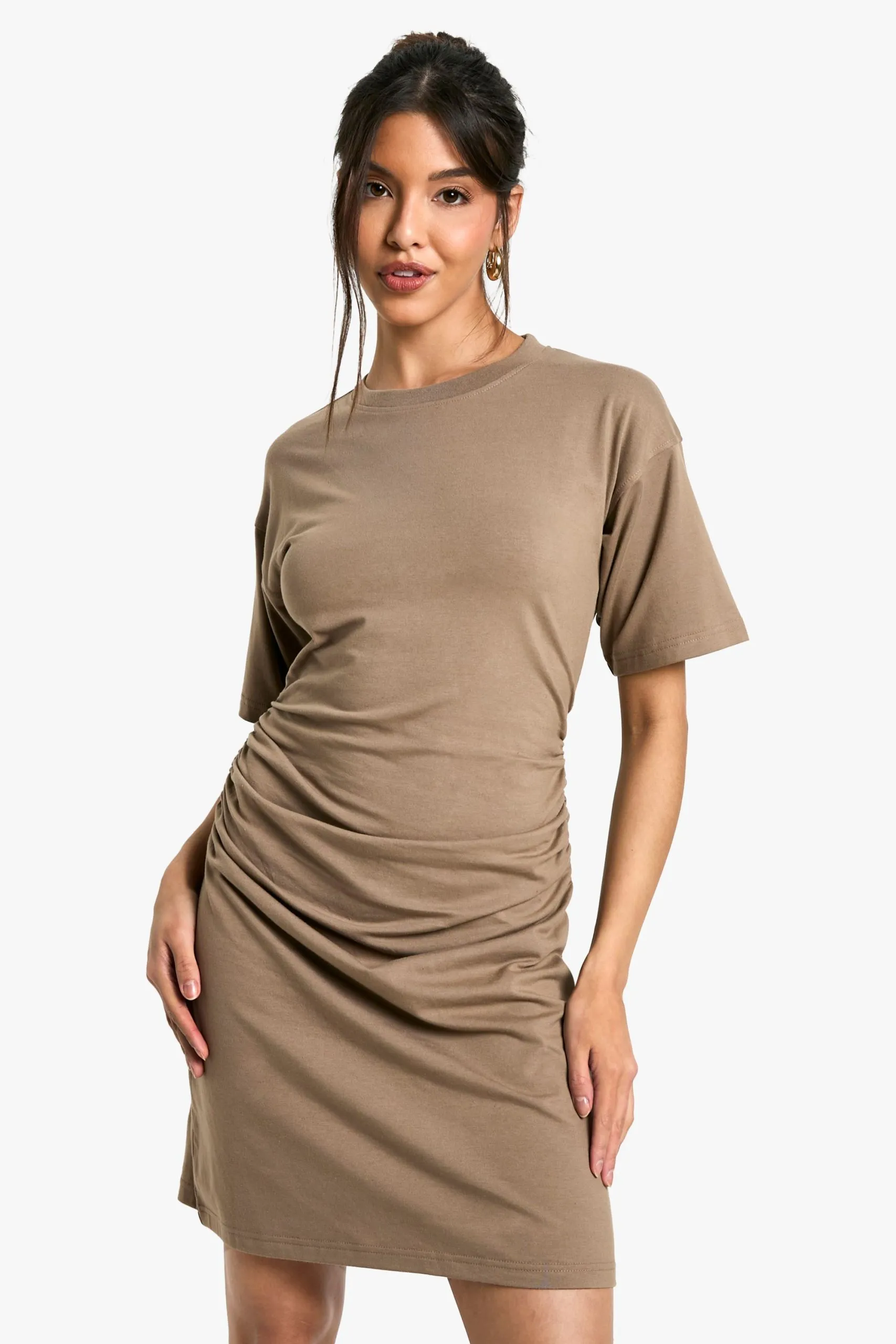 Ruched Side T-shirt Mini Dress
