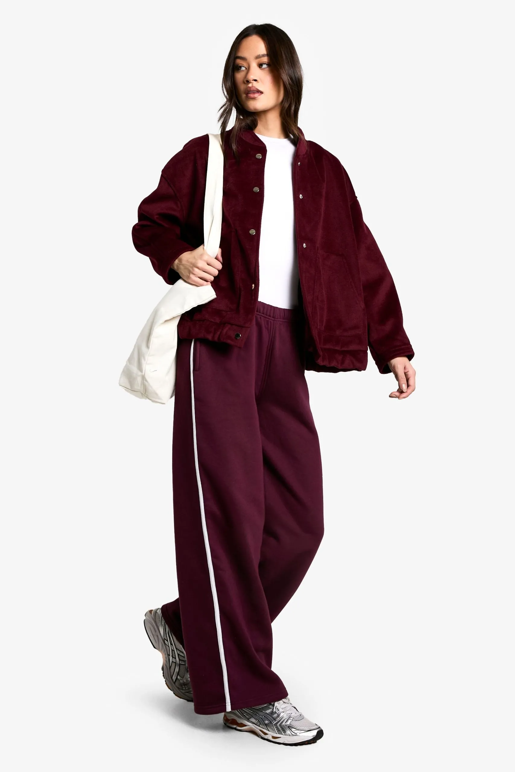 Tall Side Stripe Wide Leg Jogger