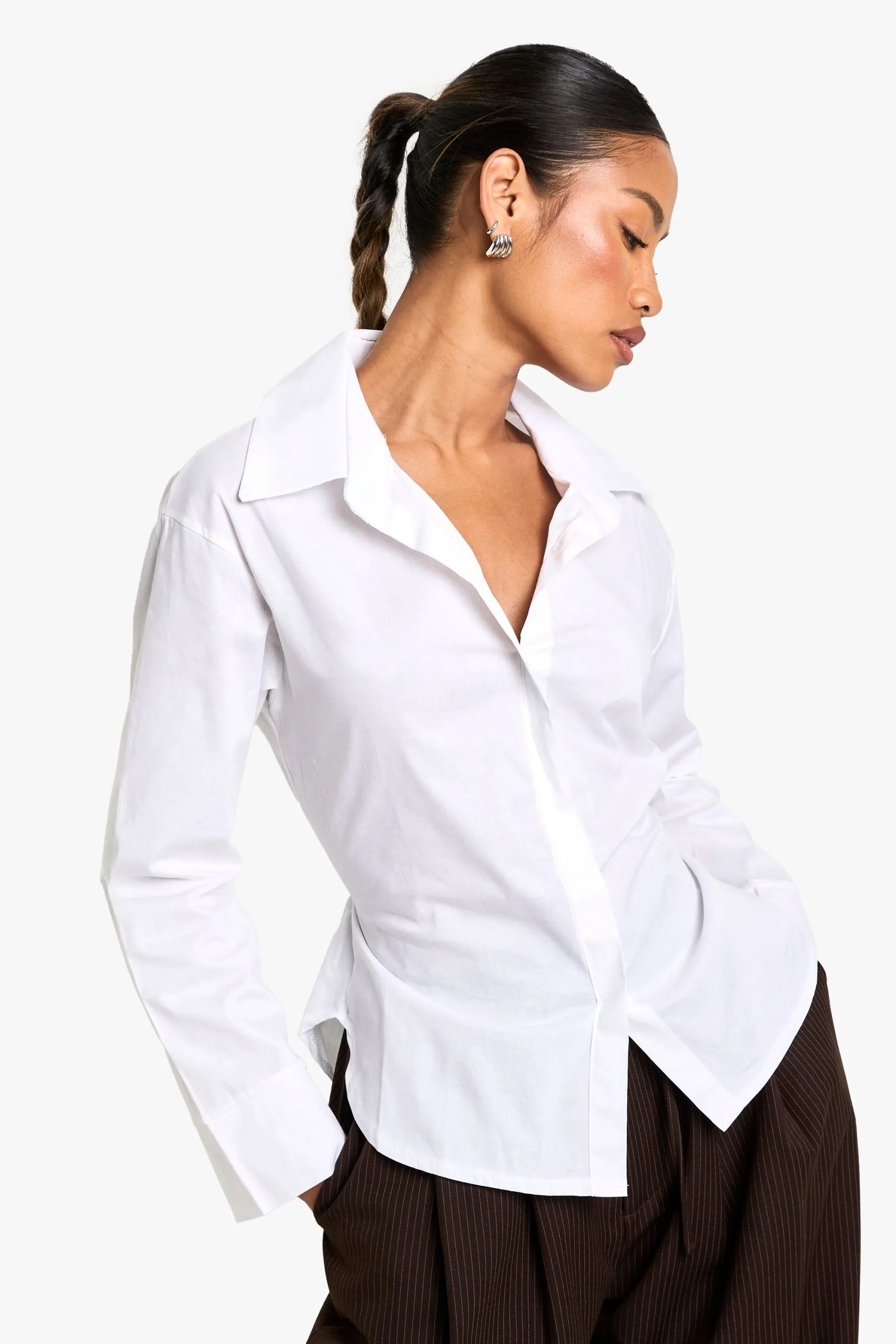 Tie Back Cotton Shirt