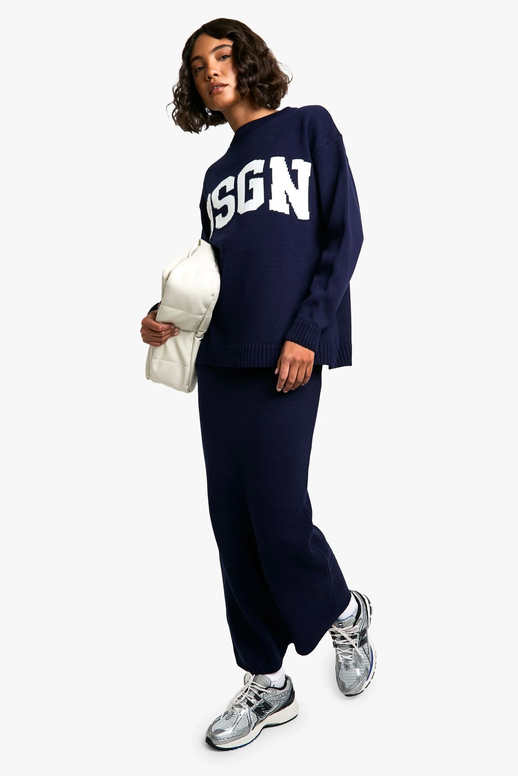 Petite DSGN Studio Crew Neck Knitted Jumper And Maxi Skirt Set