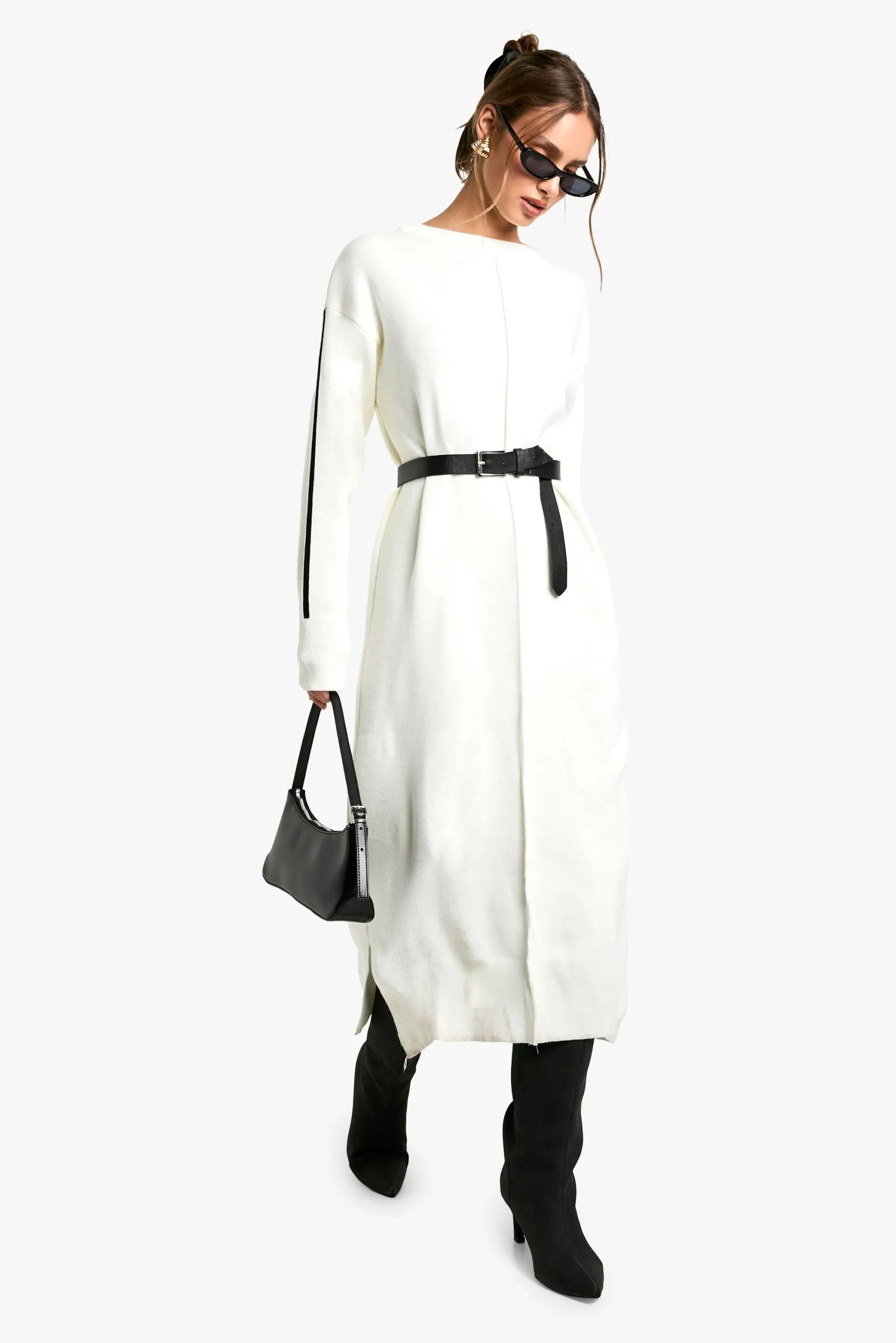 Side Stripe Knitted Dress