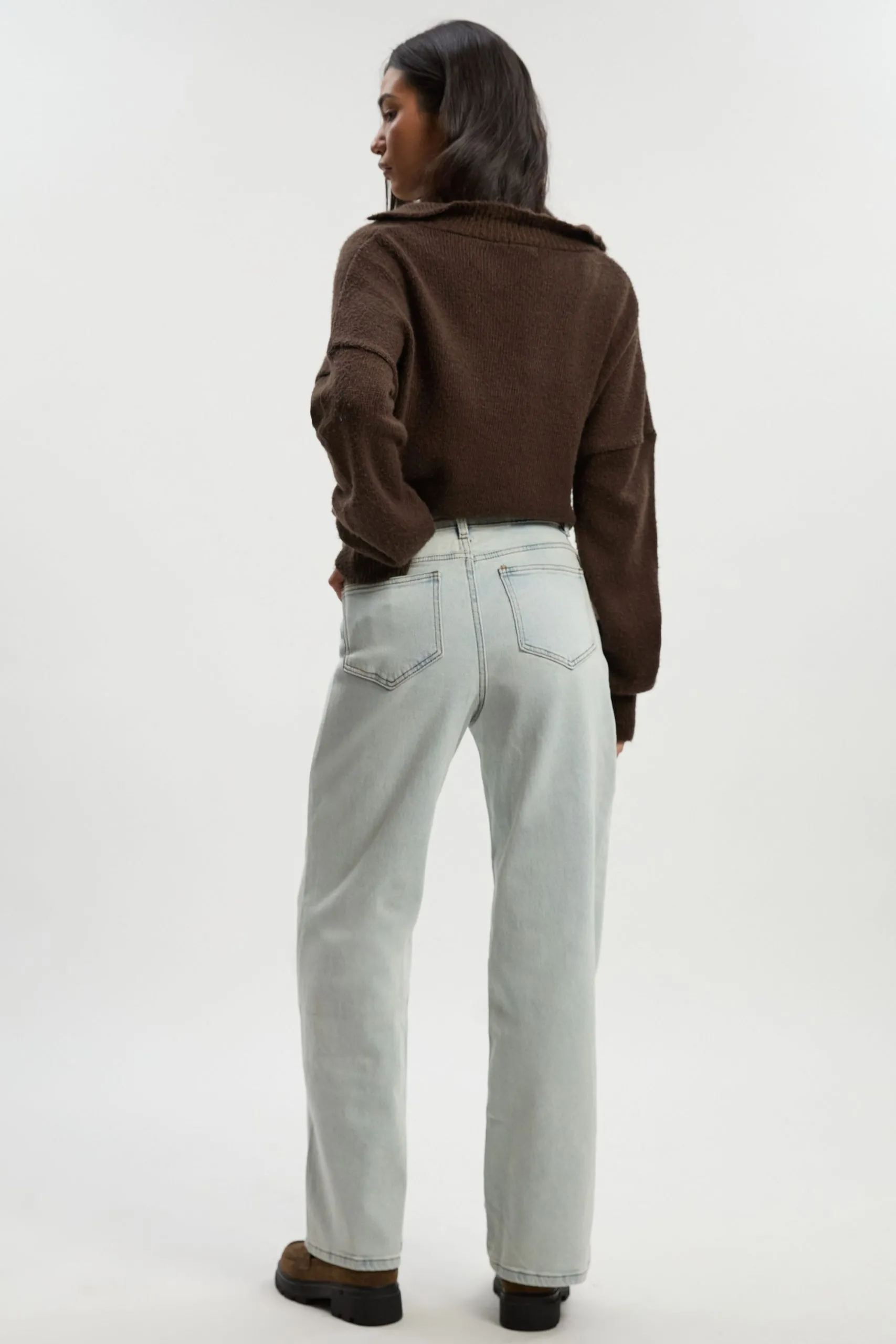 Comfort Stretch High Waist Straight Leg Jean