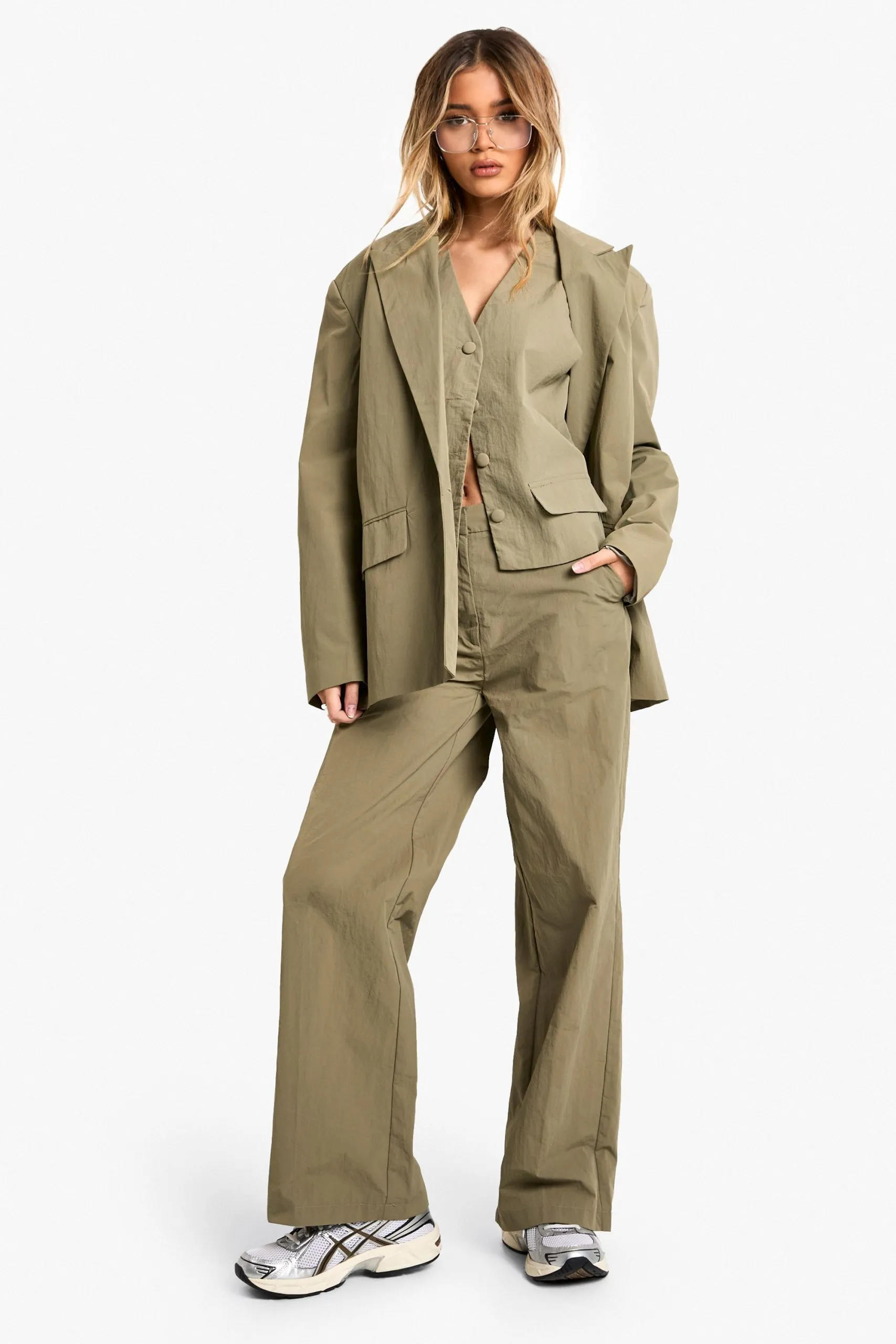 Tailored Nylon Straight Leg Trouser