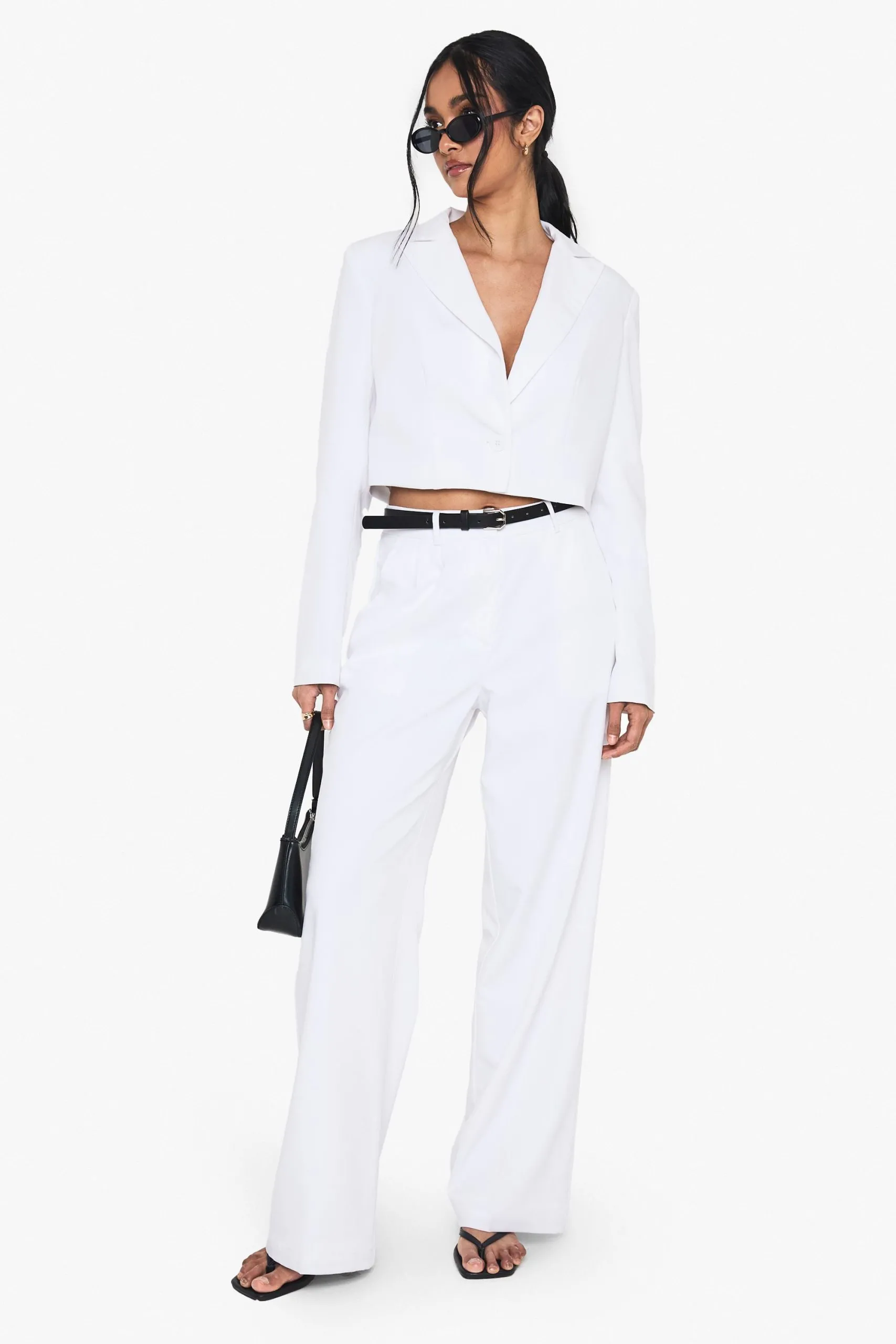 Tailored Occasion Pleated Wide Leg Trousers