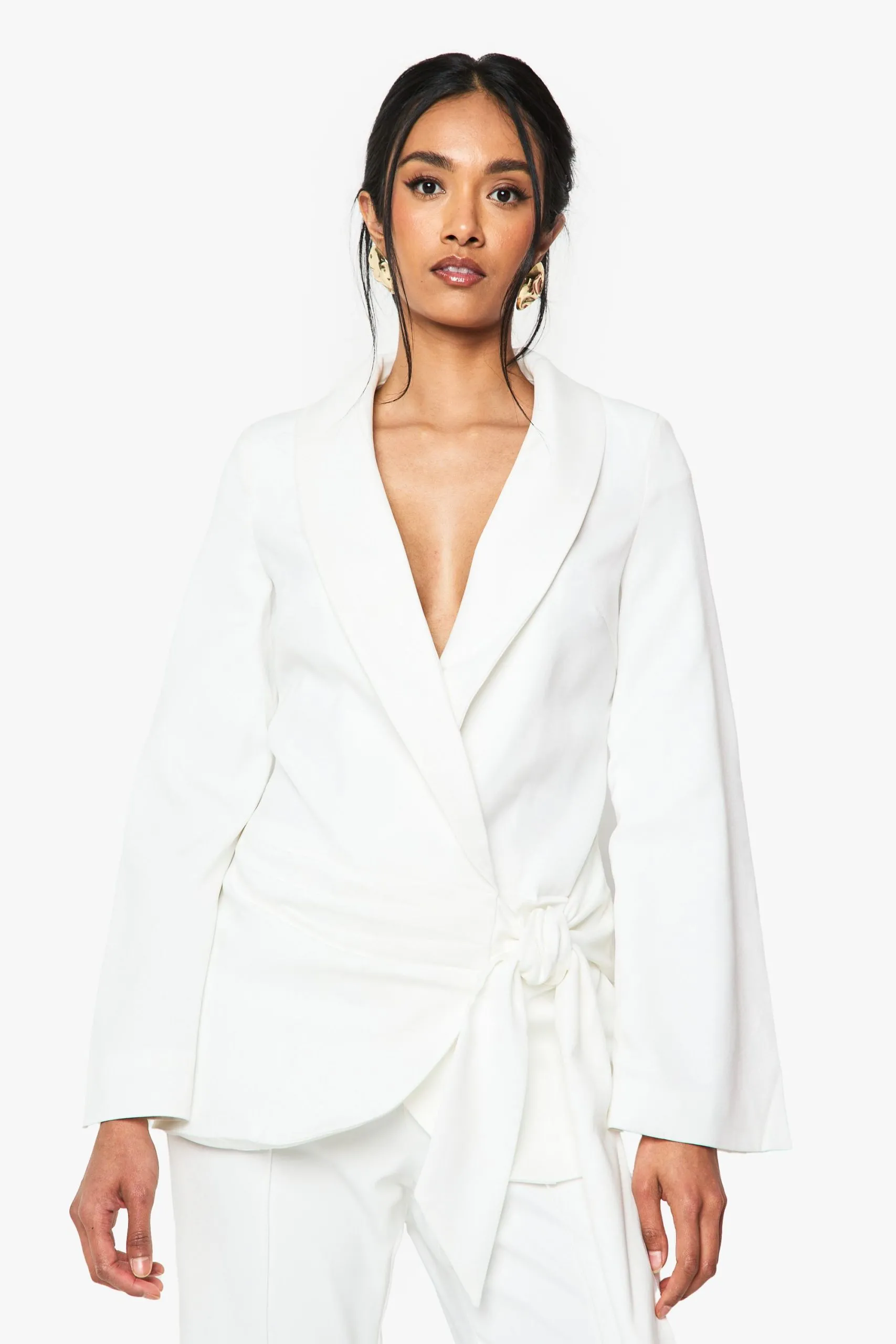 Occasion Tailored Wrap Tie Blazer