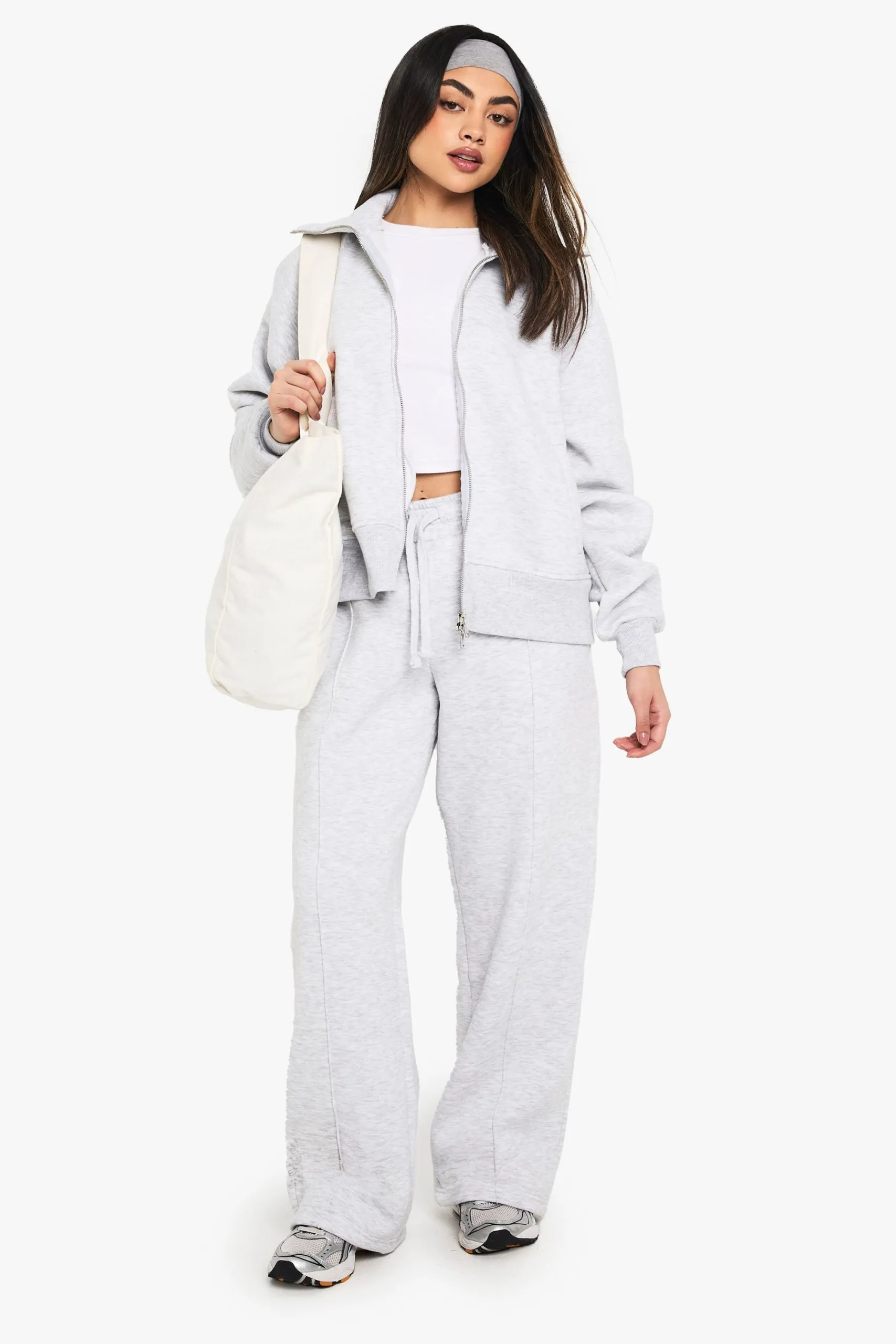 Zip Through Bomber Sweatshirt Tracksuit