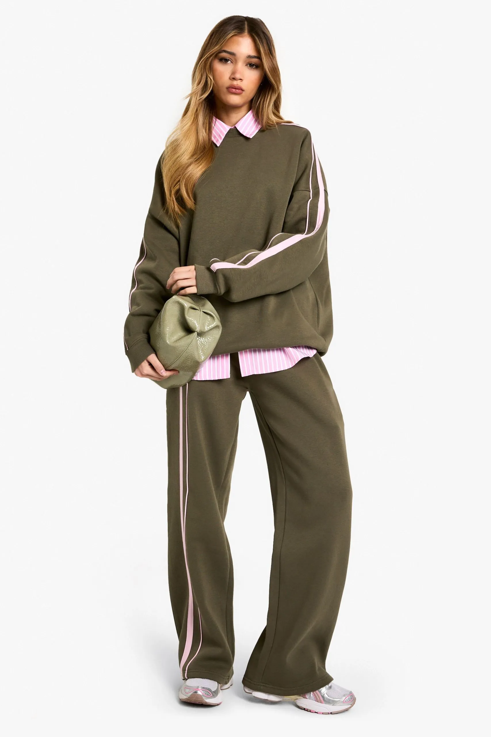 Stripe Detail Straight Leg Jogger