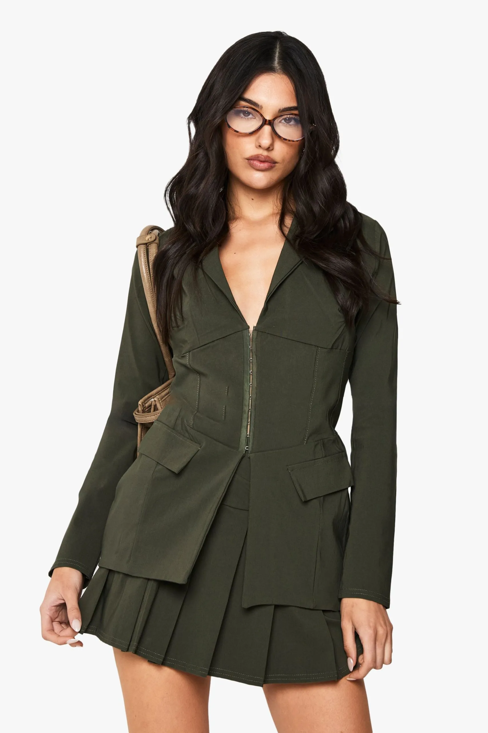 Bengaline Fitted Hook And Eye Blazer