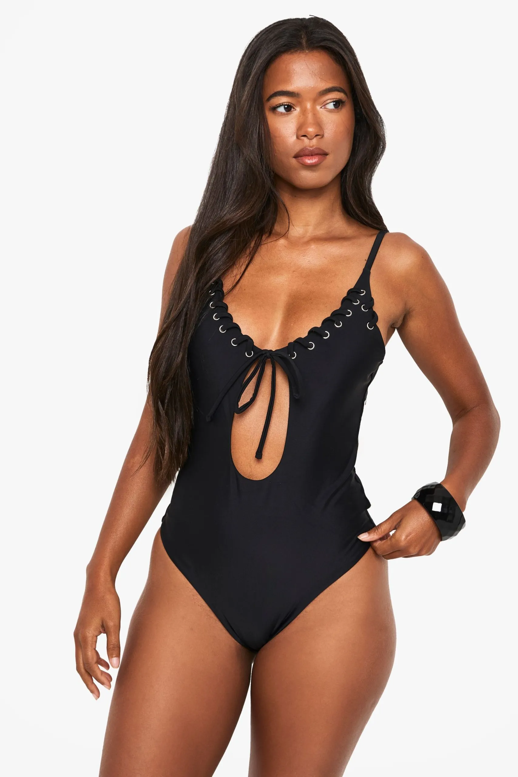 Eyelet Detailed Swimsuit