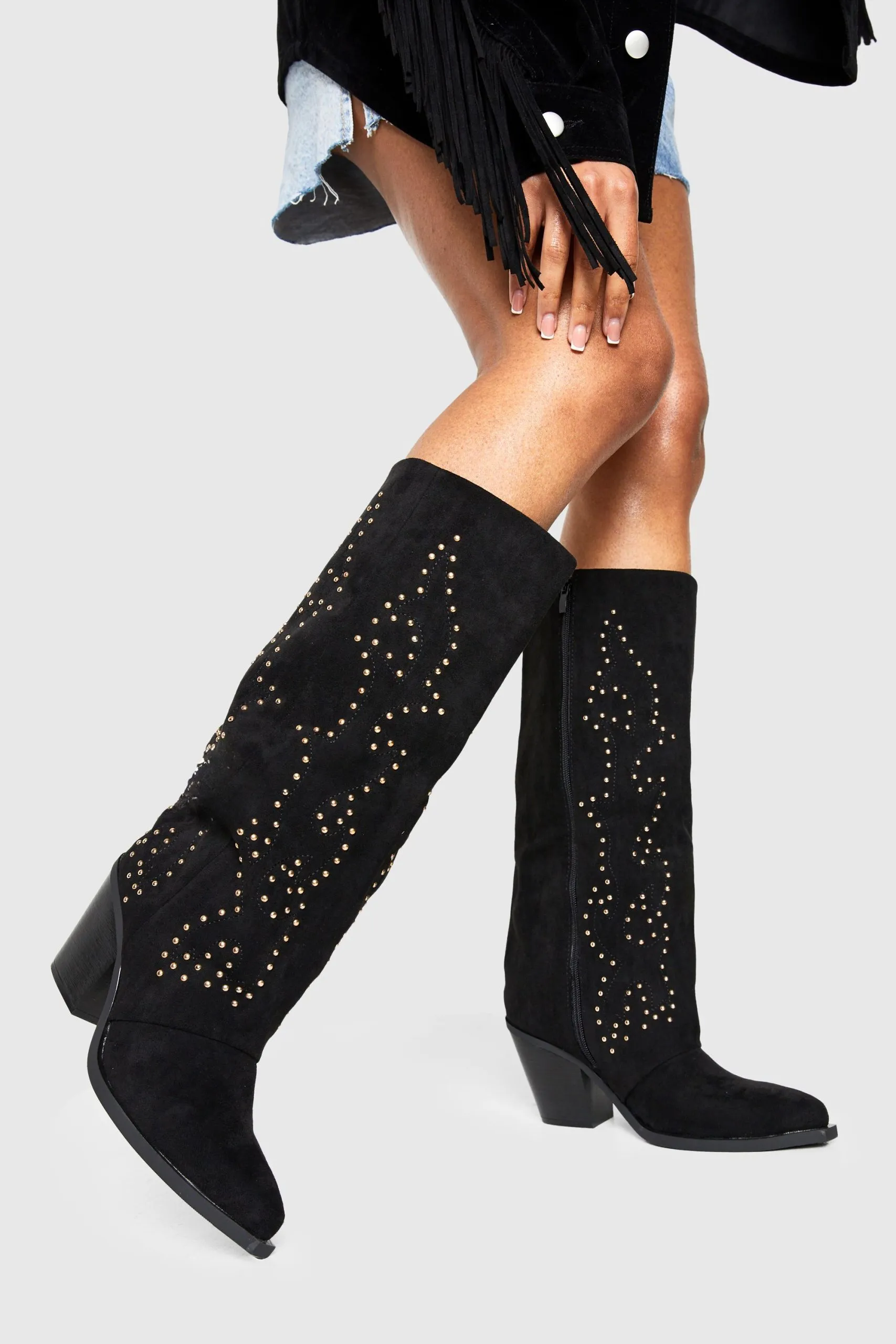 Western Embellished Column Boot
