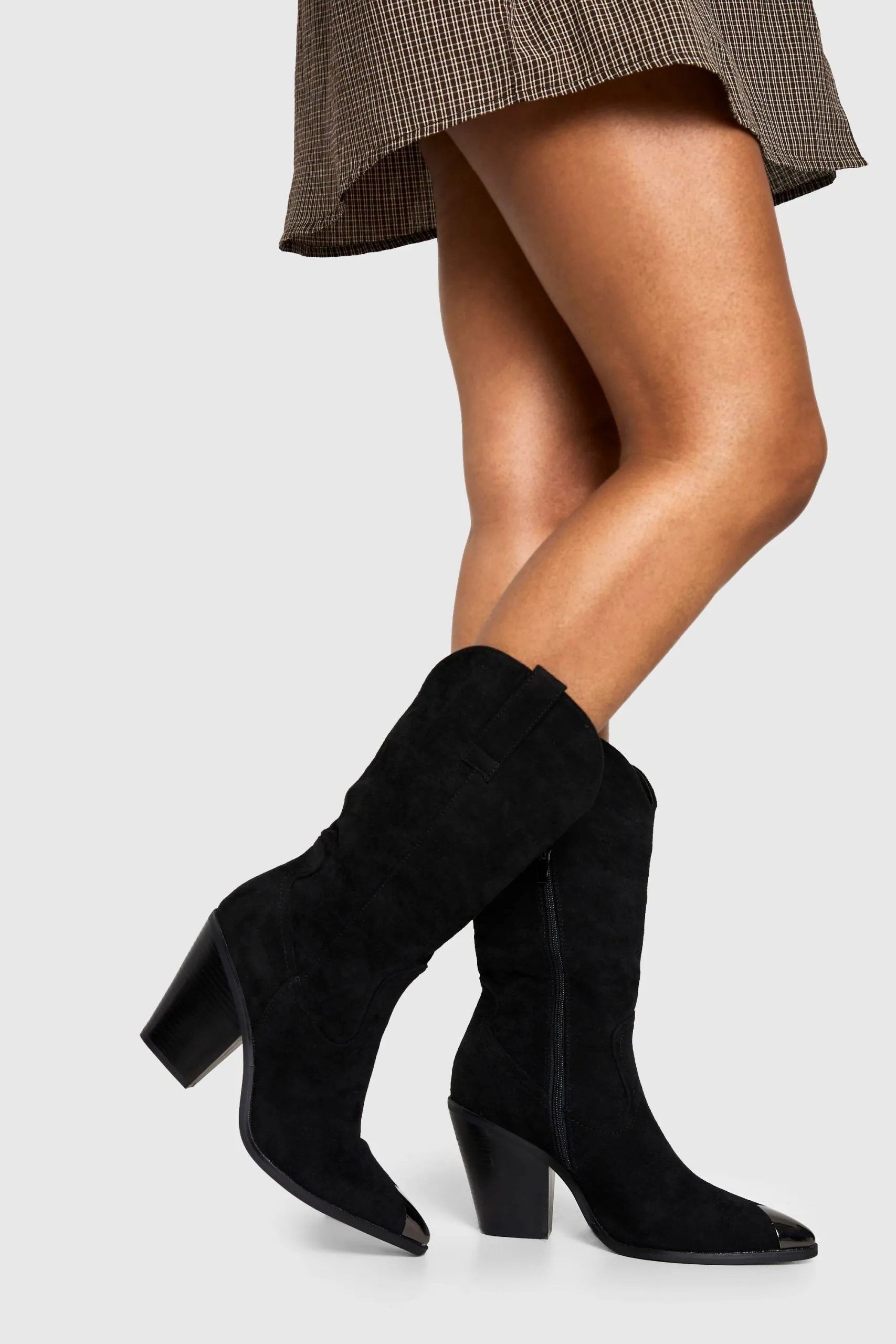 Toe Cap Detail Western Boots