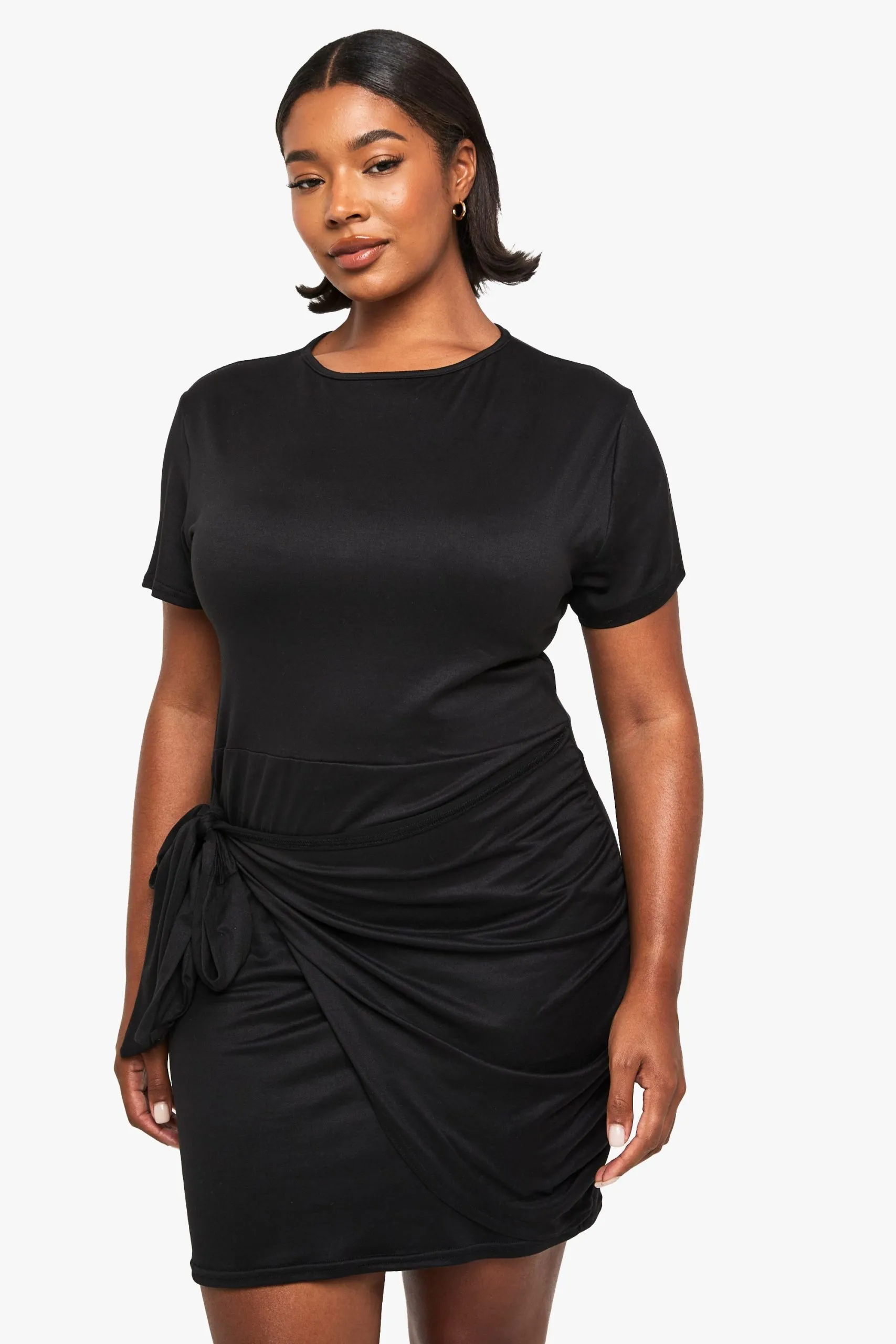 Plus wrap t-shirt dress