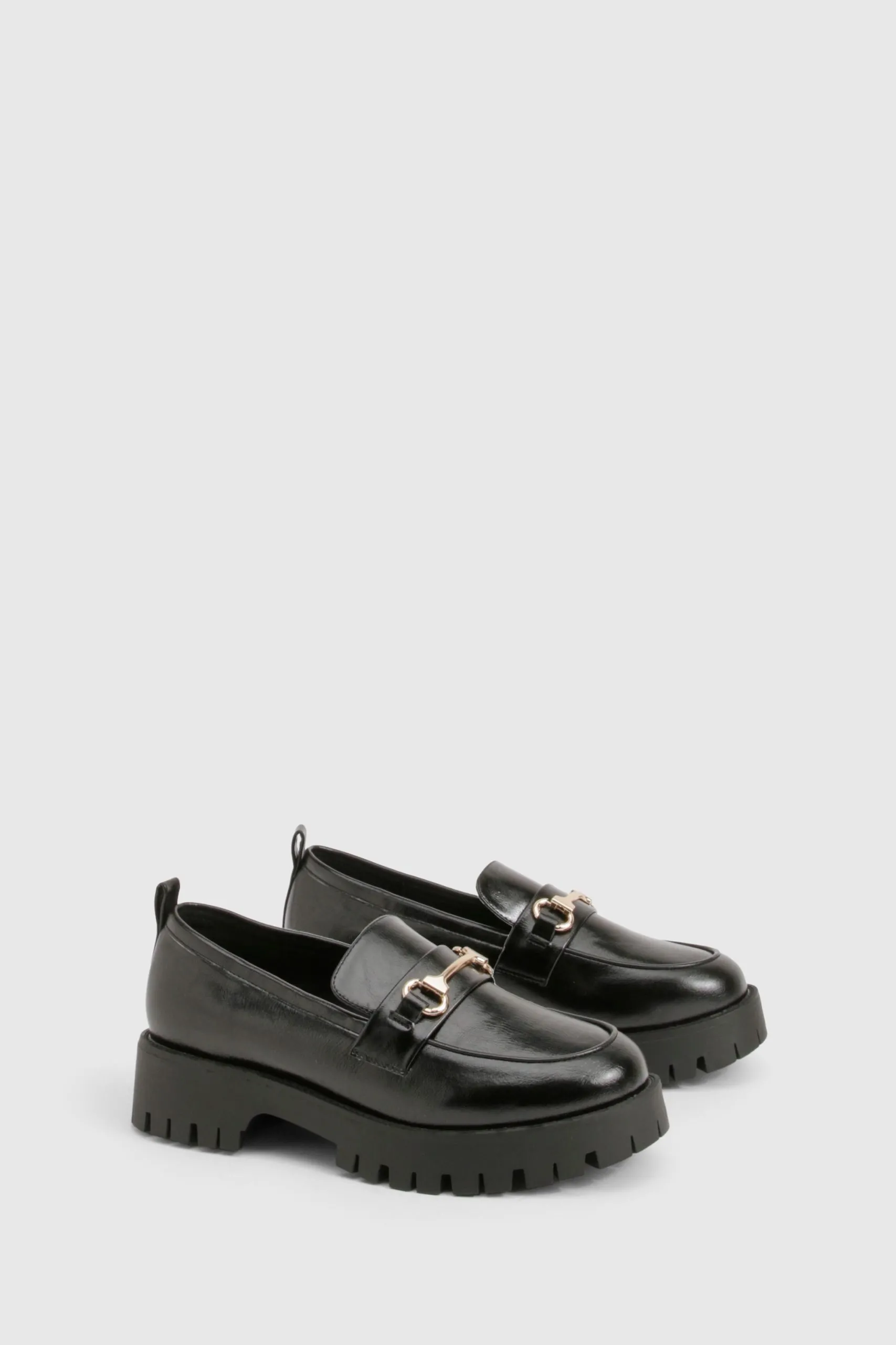 Wide Fit Chunky Crinkle Loafers