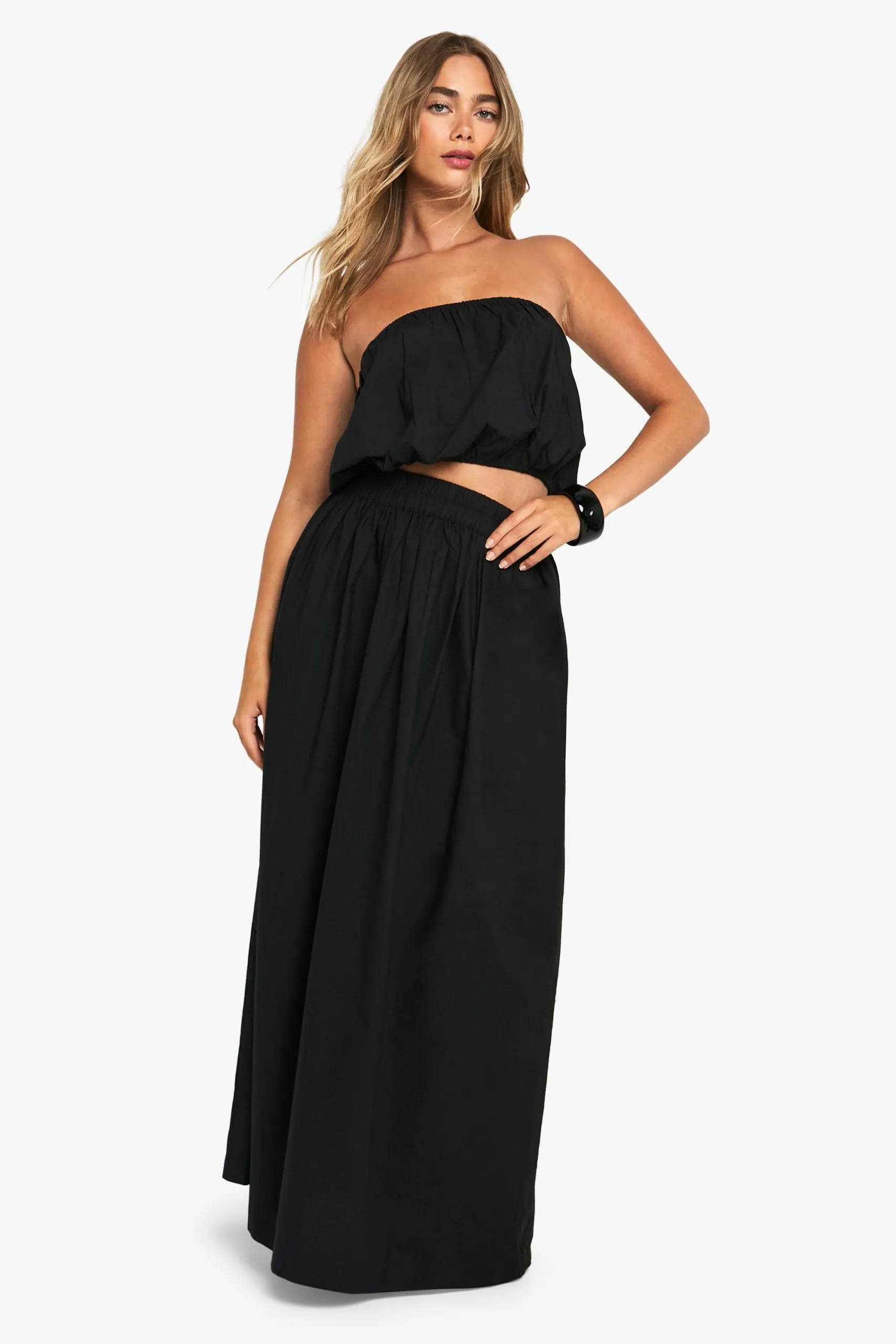 Poplin Crop Bralette & Maxi Skirt Co-Ord