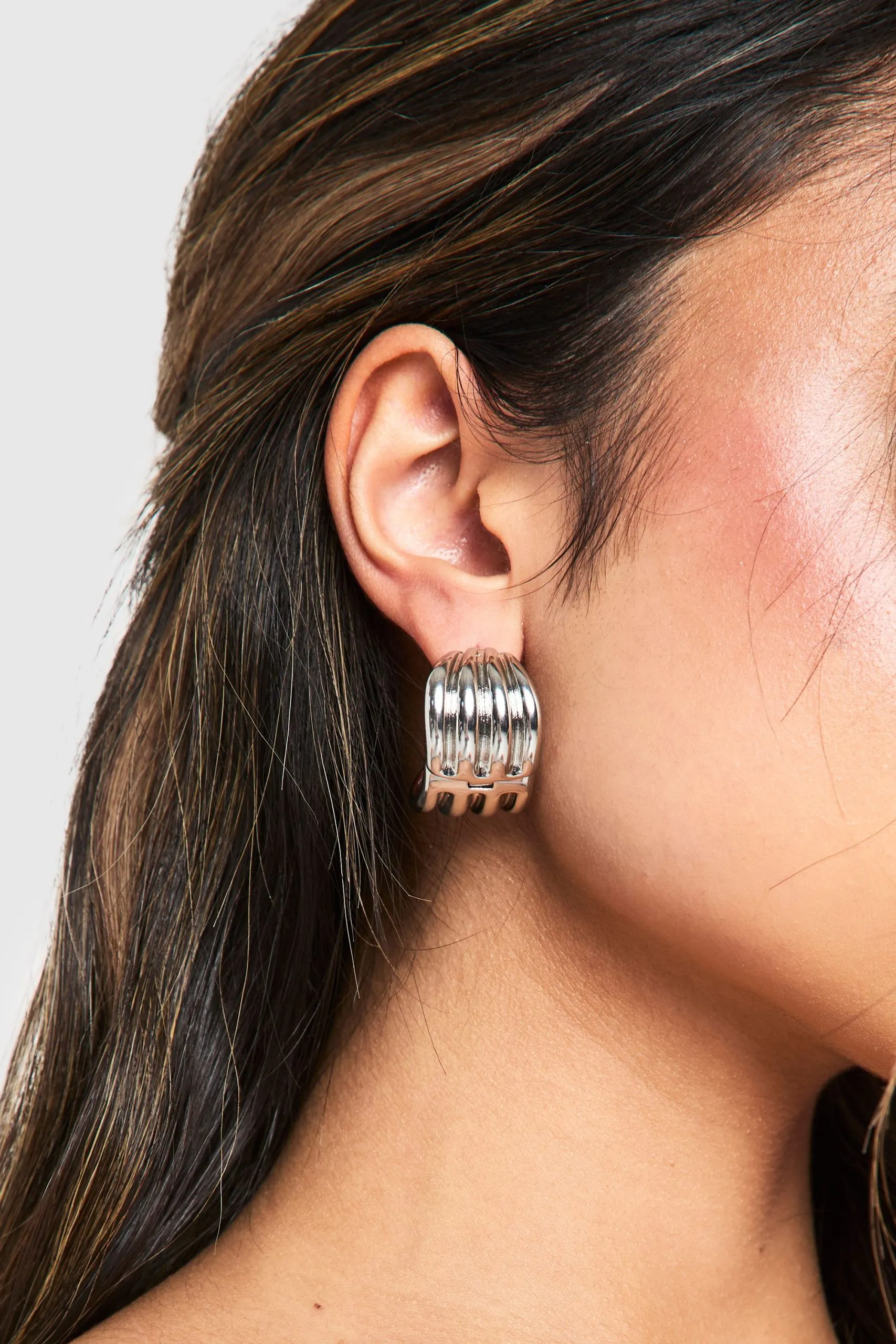 Silver Statement Huggies