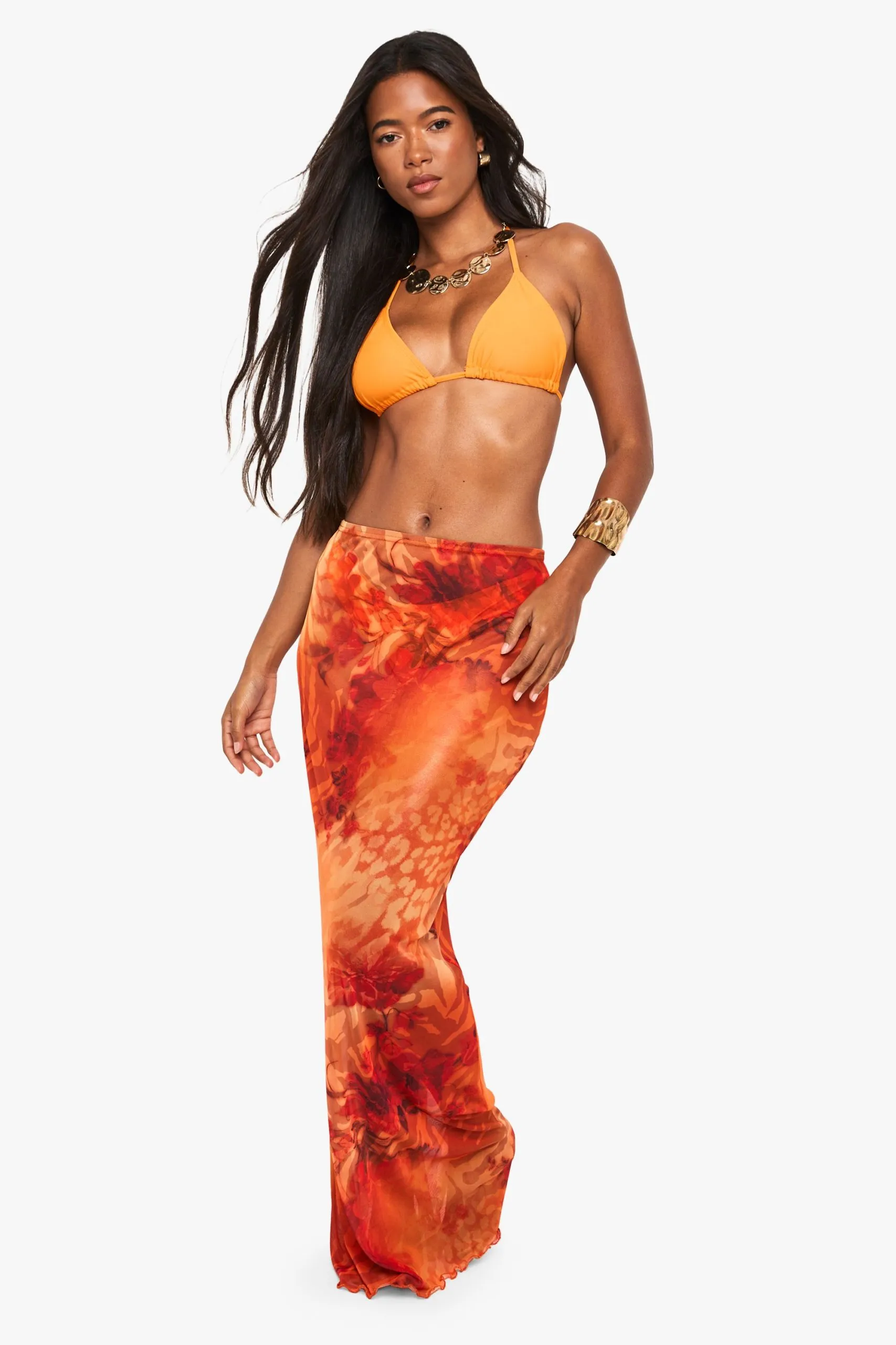 Abstract Animal Maxi Beach Skirt