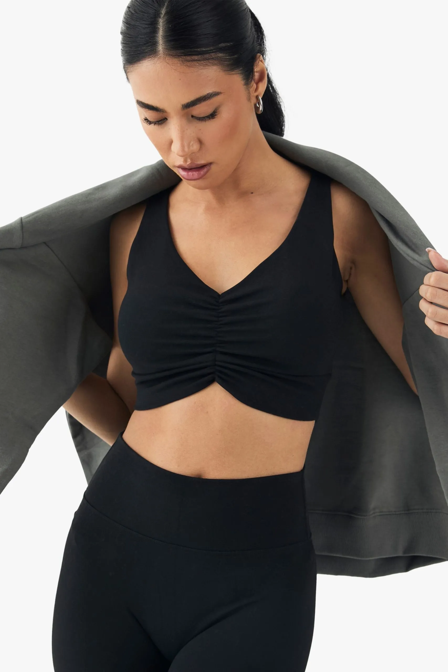 DSGN Studio Sports Ultra Sculpt Ruched Front Padded Sports Bra