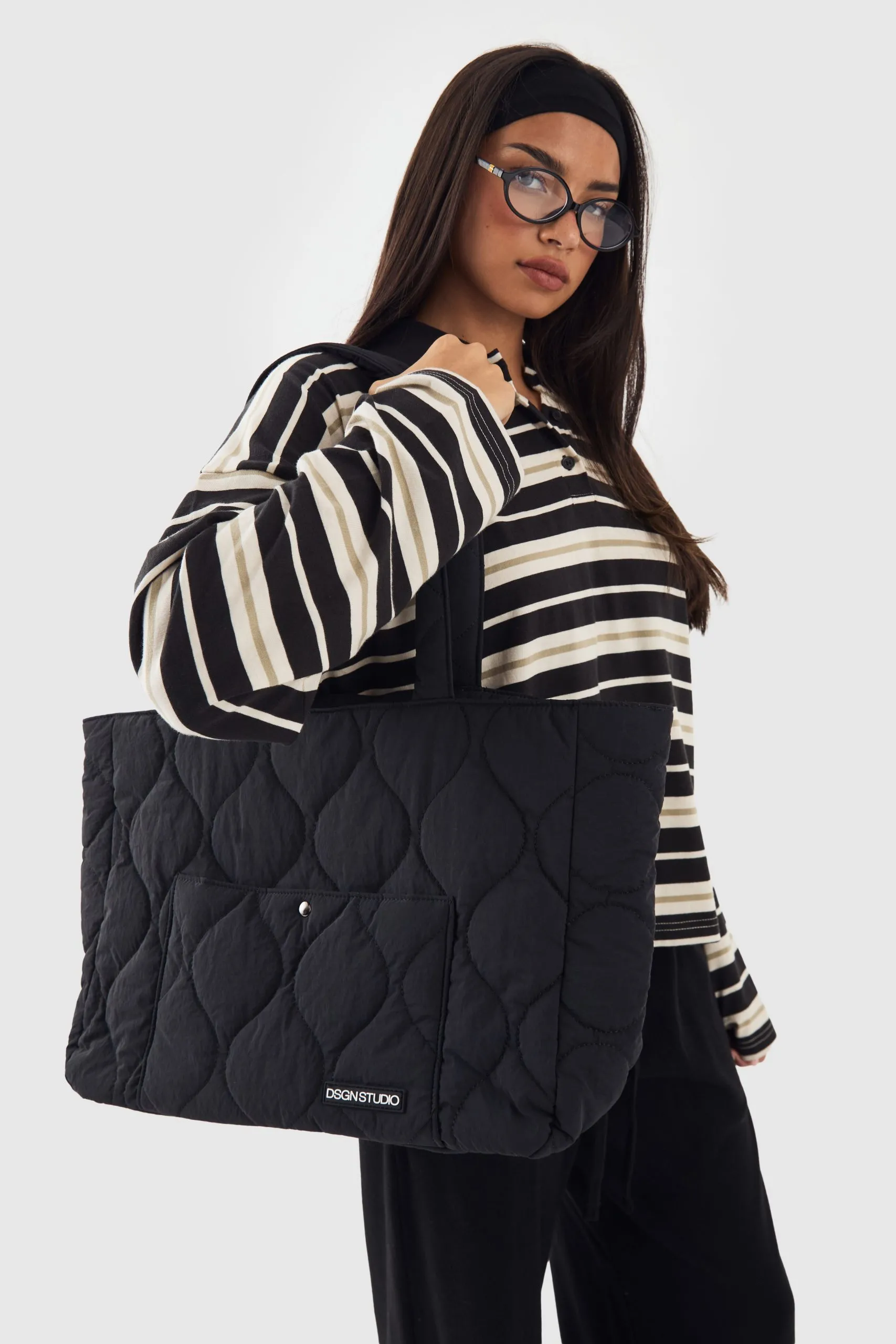 DSGN Studio Quilted Large Tote Bag