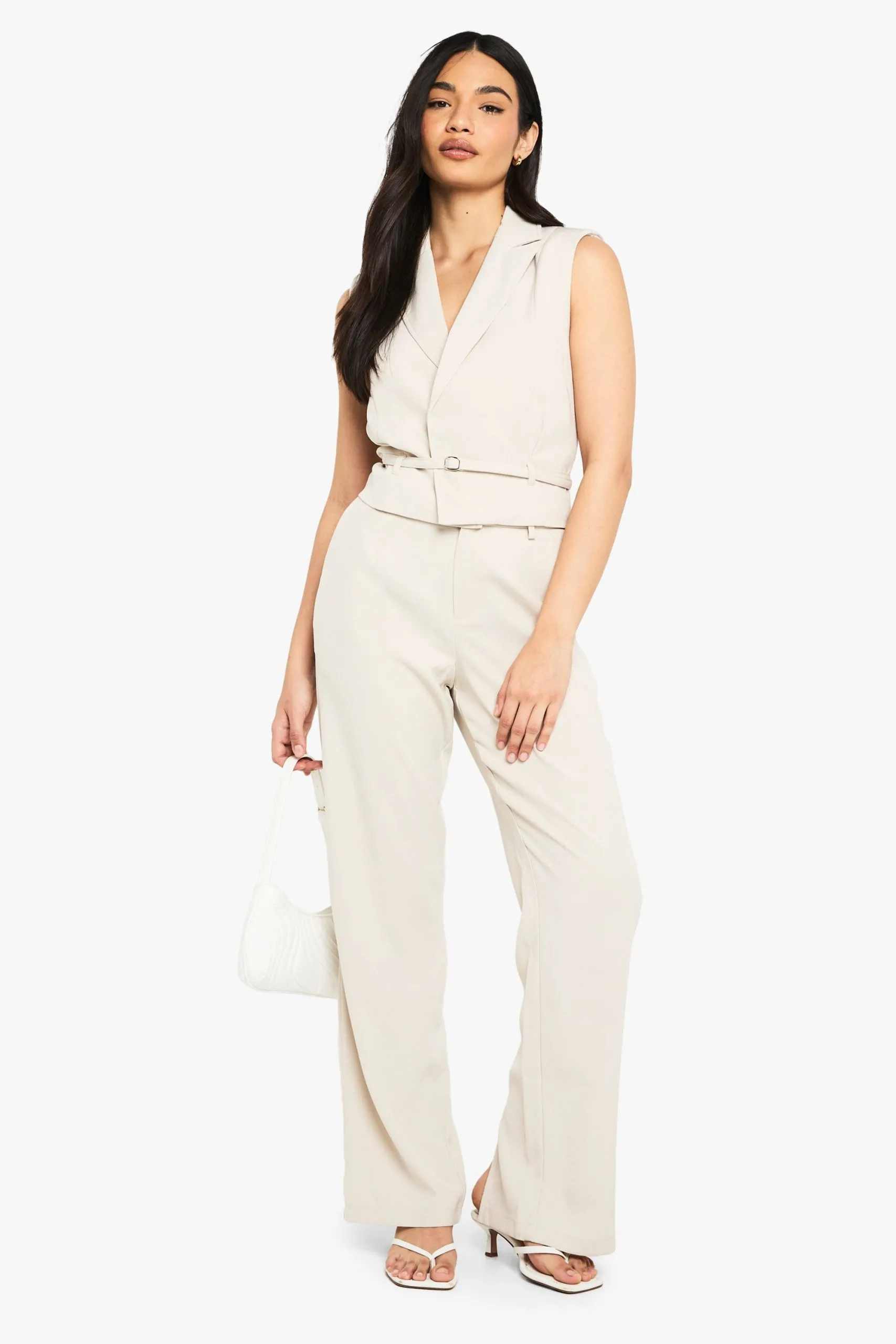Belted Wide Leg Trousers
