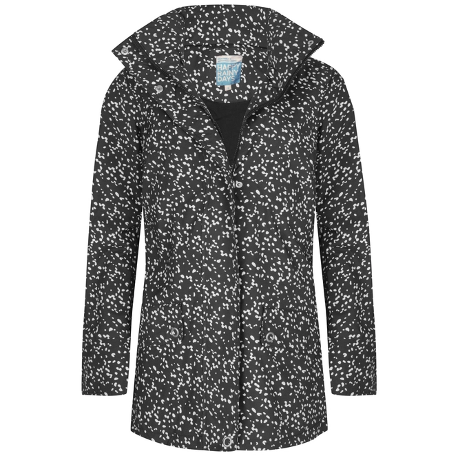Rain Jacket Happy Rainy Days Jacket Belle Black
